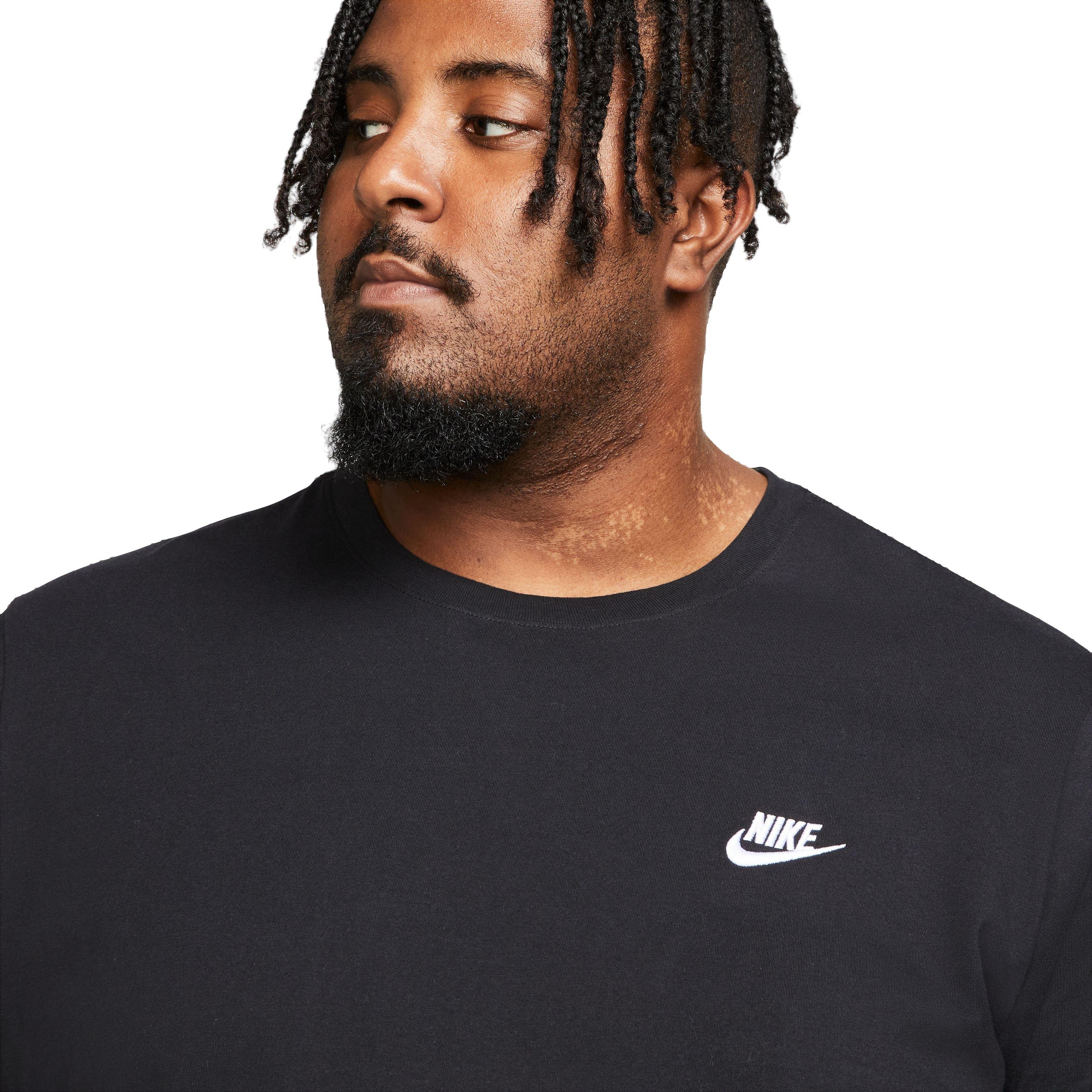 Nike Men's Sportswear Long-Sleeve Tee-Black - BLACK Thumbnail View 7
