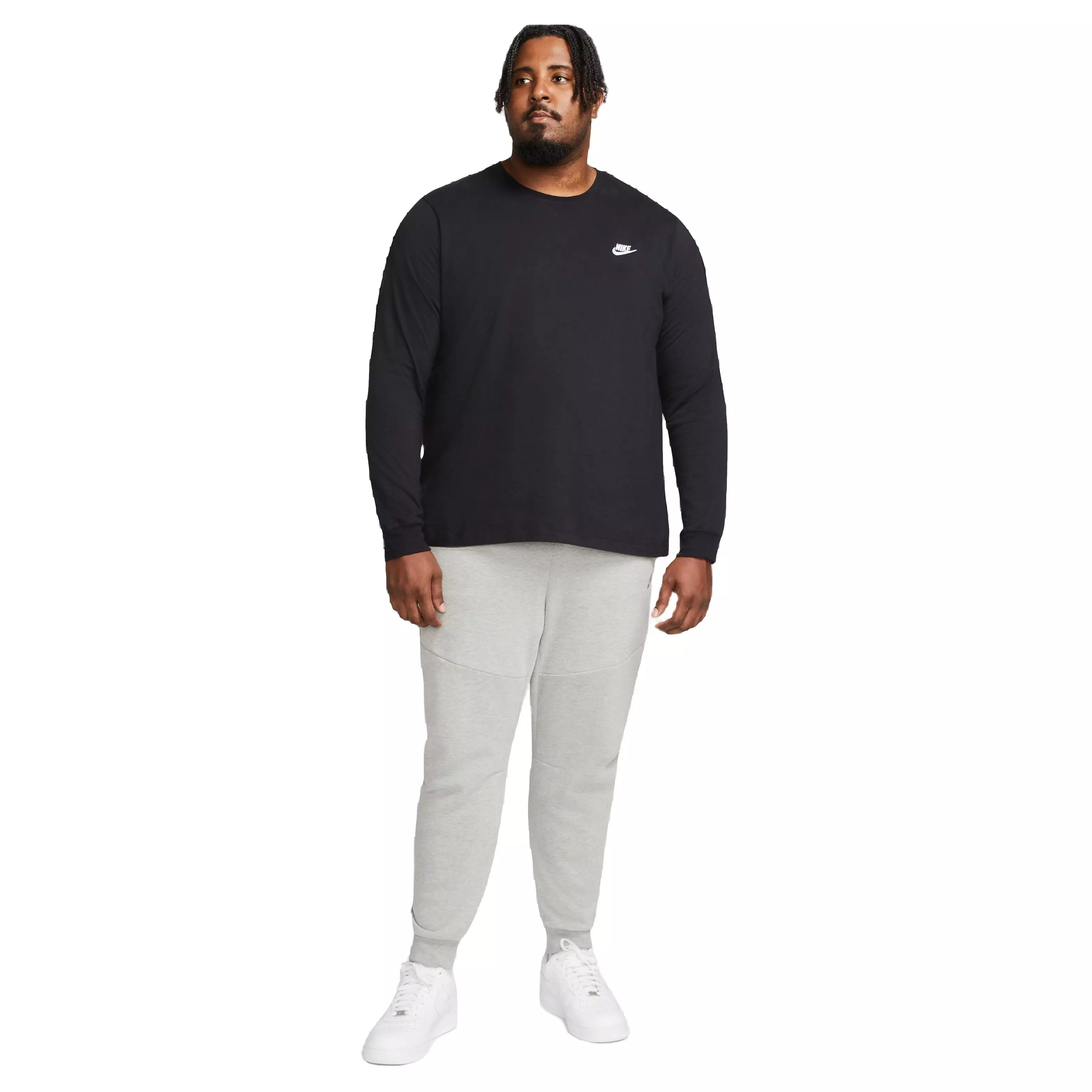 Nike Men's Sportswear Long-Sleeve Tee-Black - BLACK