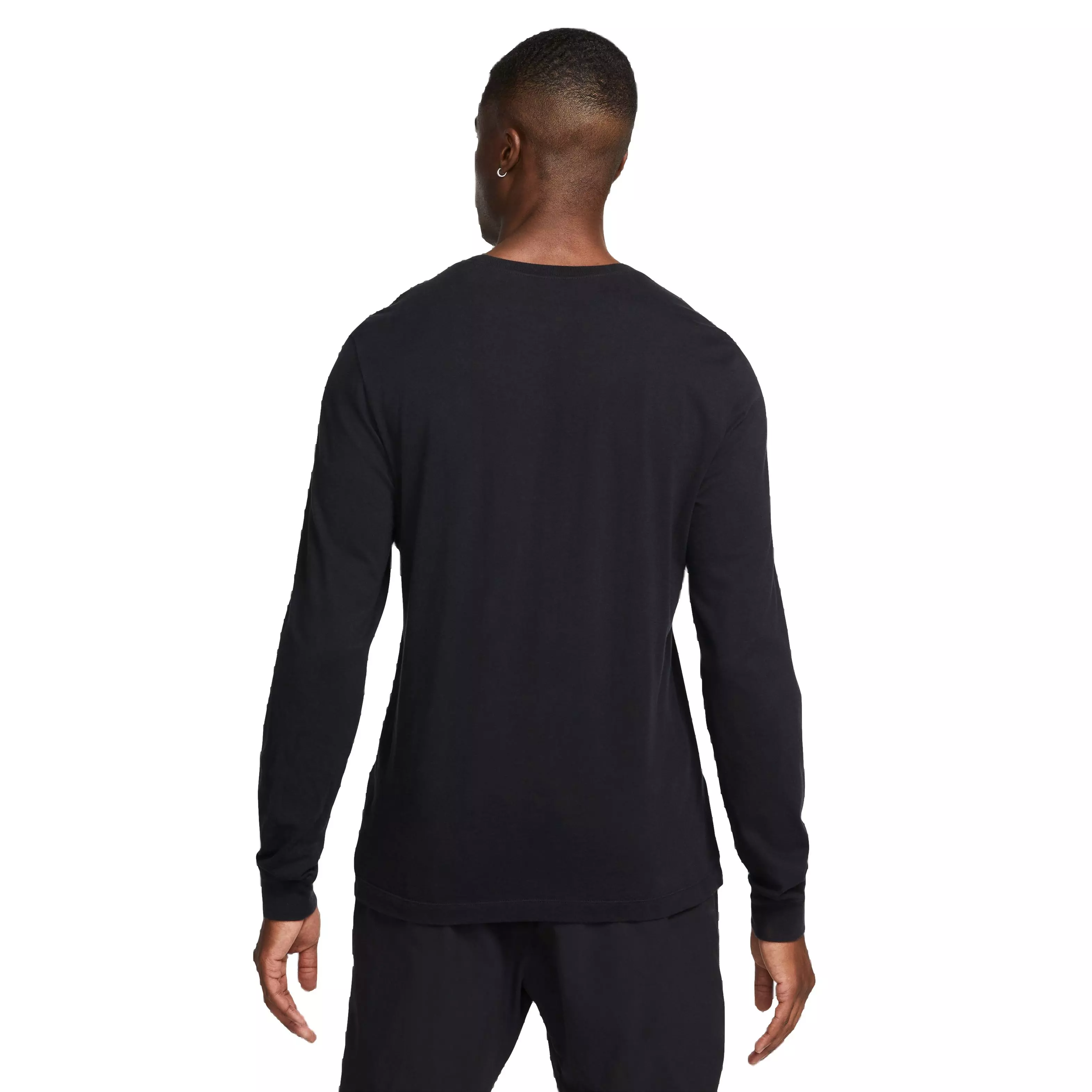 Nike Men's Sportswear Long-Sleeve Tee-Black - BLACK