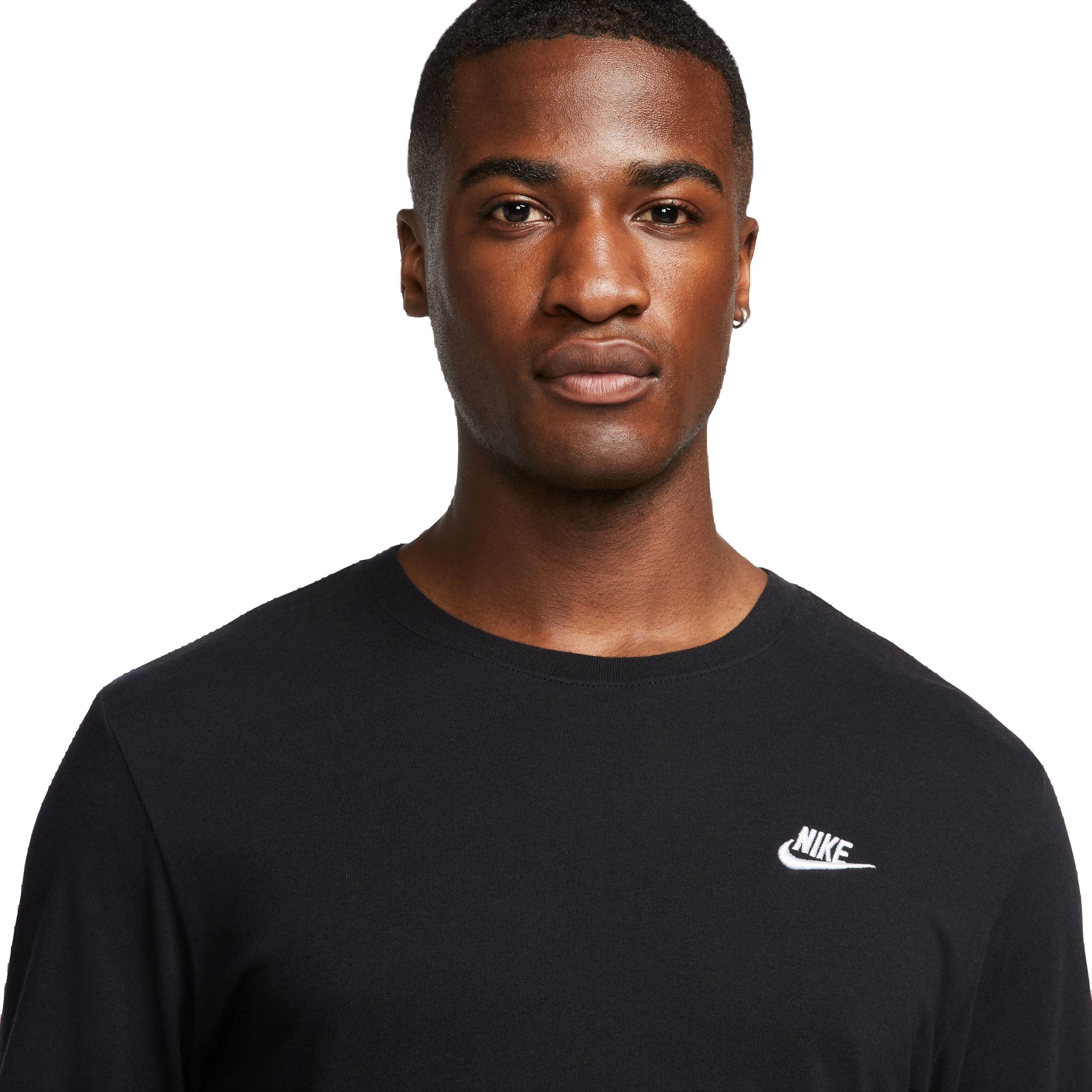 Nike Men's Sportswear Long-Sleeve Tee-Black - BLACK Thumbnail View 3