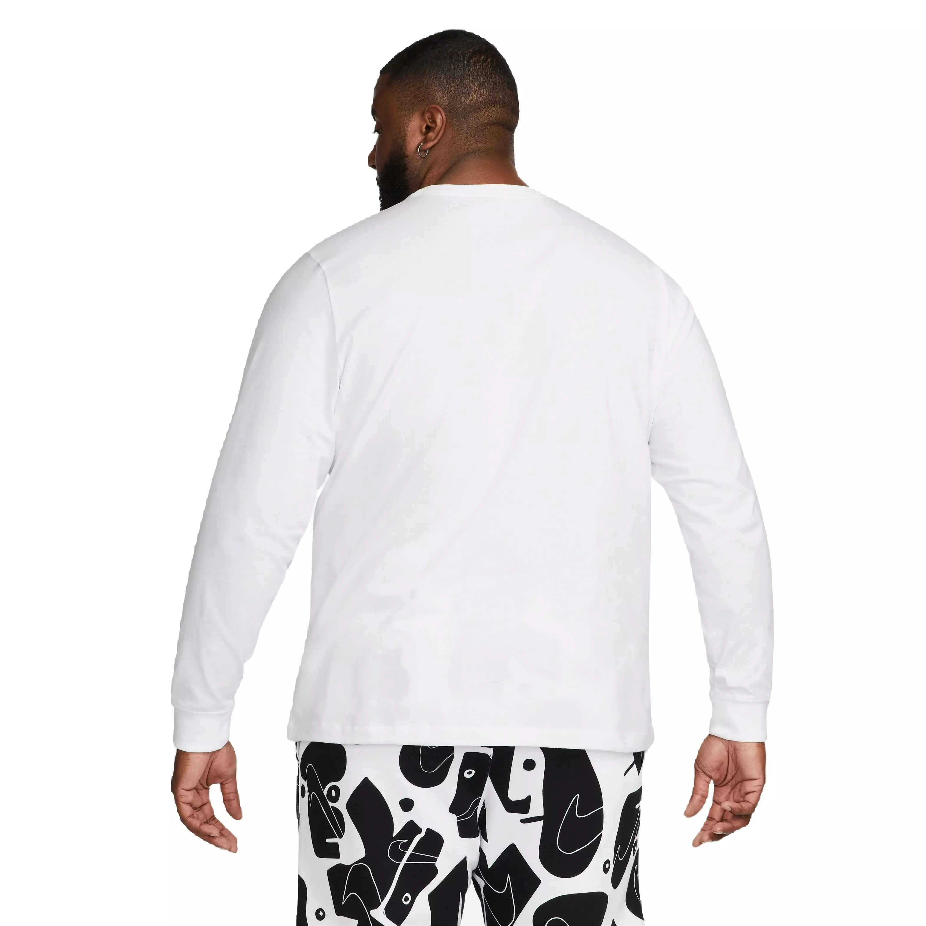 Nike Men's Sportswear Long-Sleeve Tee-White - WHITE
