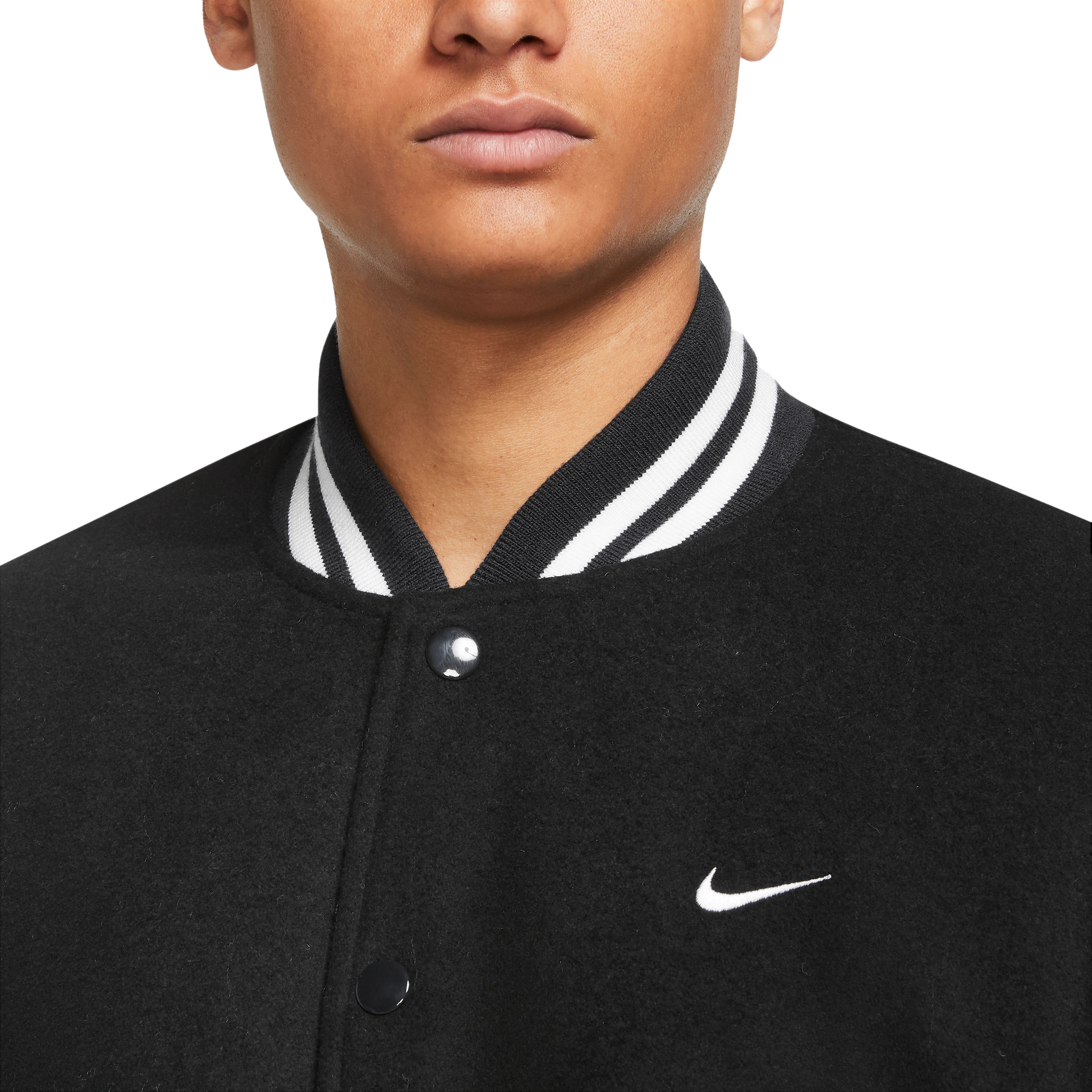 zoet Vloeibaar Promoten Nike Men's Authentics Varsity Jacket-Black