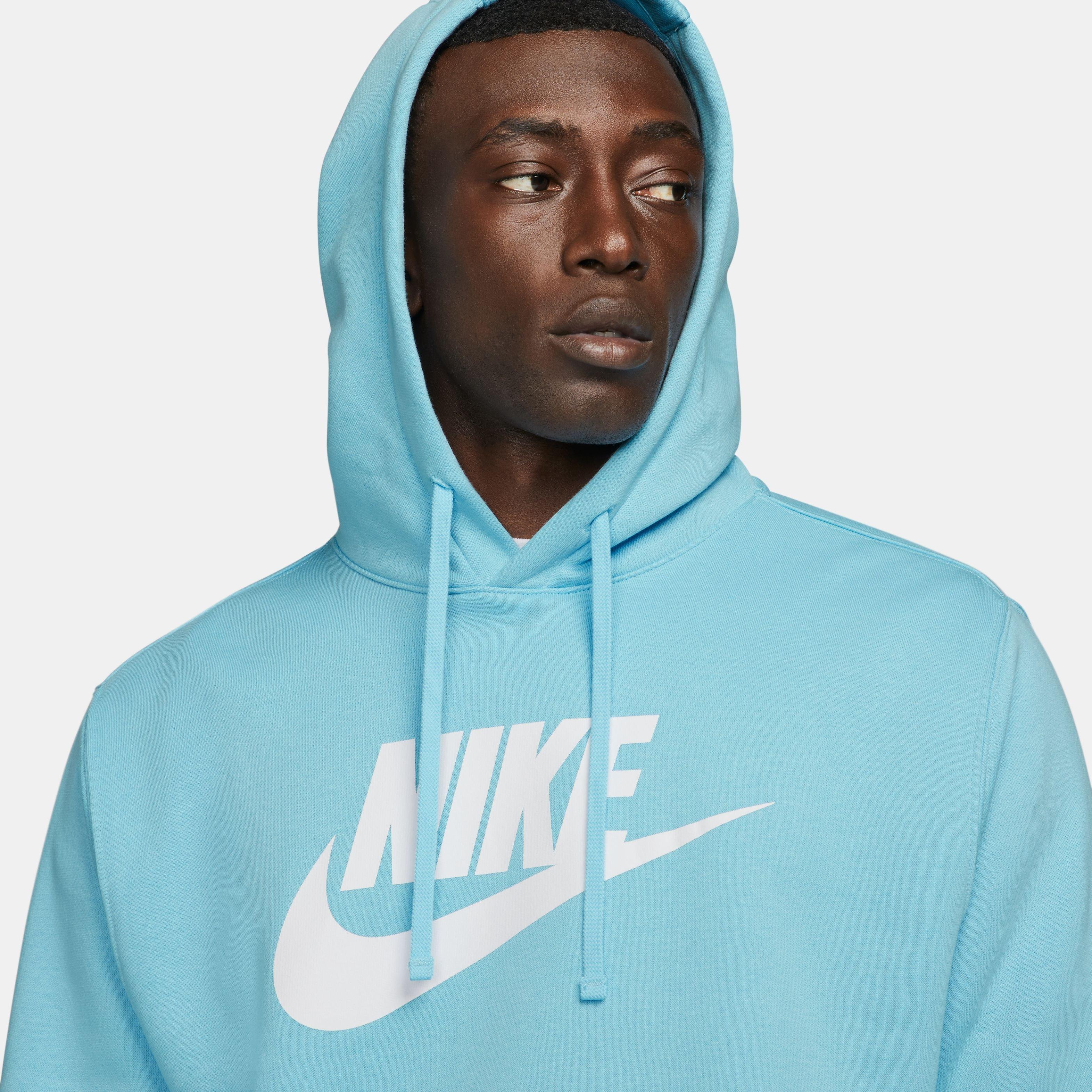 Nike Men's Sportswear Club Fleece Pullover Hoodie in Blue - ShopStyle