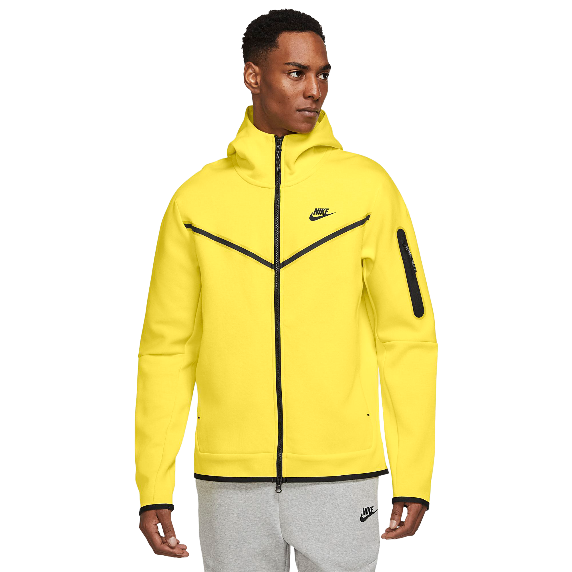 Nike Men's Sportswear Tech Fleece Full-Zip Hoodie-Yellow