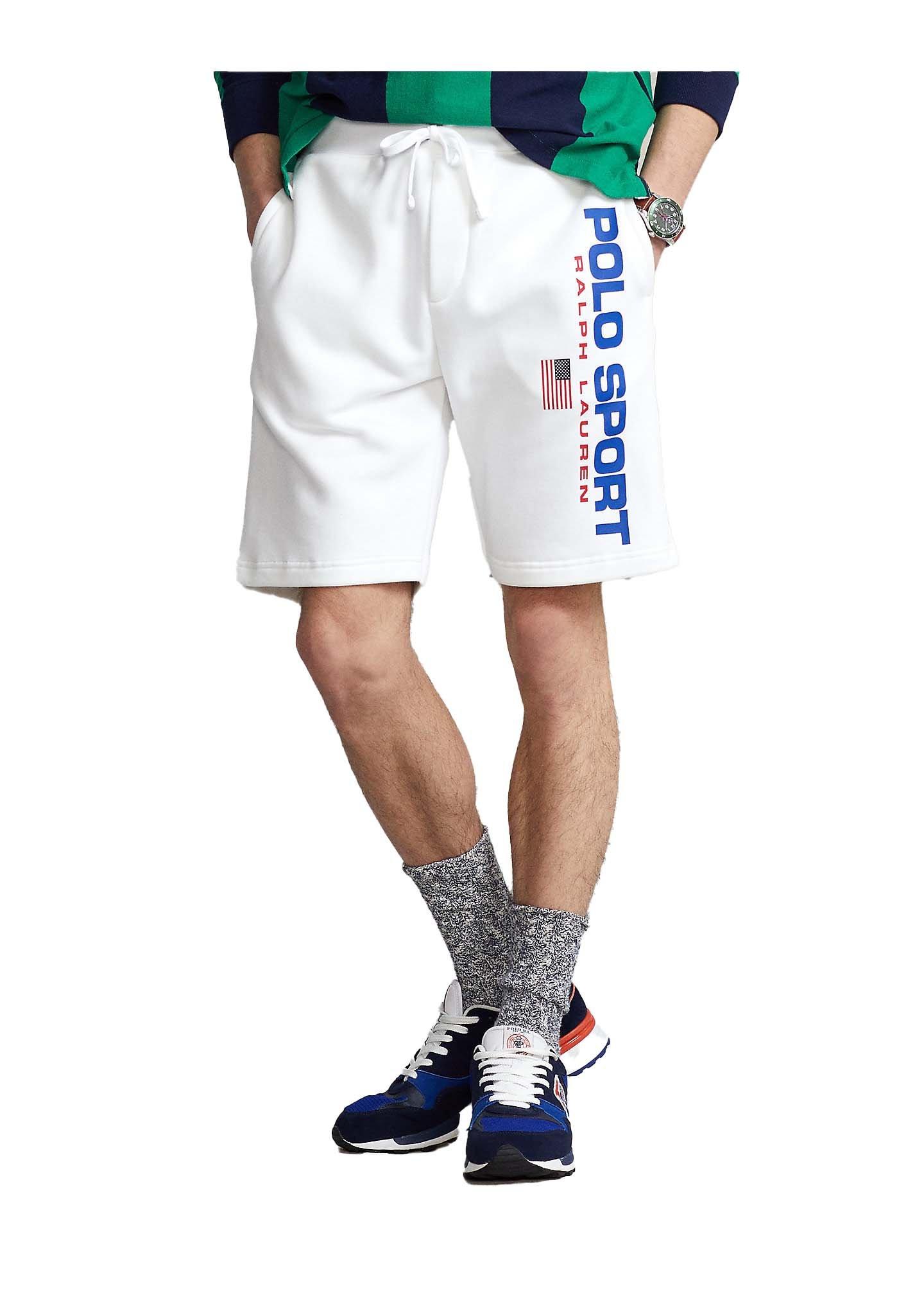 Polo Ralph Lauren Men's Sport Fleece Short-White - WHITE Thumbnail View 1