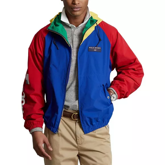 XL Blue Mens Windbreaker Multicolor Windbreaker Sports Jacket 