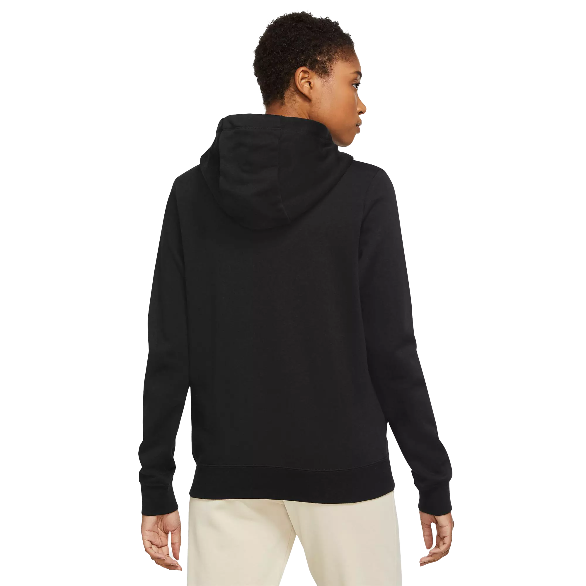 Nike Women's Sportswear Club Fleece Full-Zip Hoodie - Black - BLACK