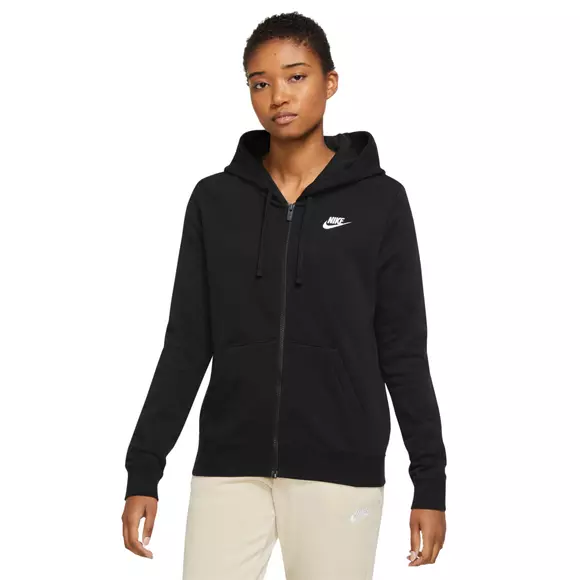 Nike Sportswear Women's Club Fleece Full-Zip Hoodie, XL, Black