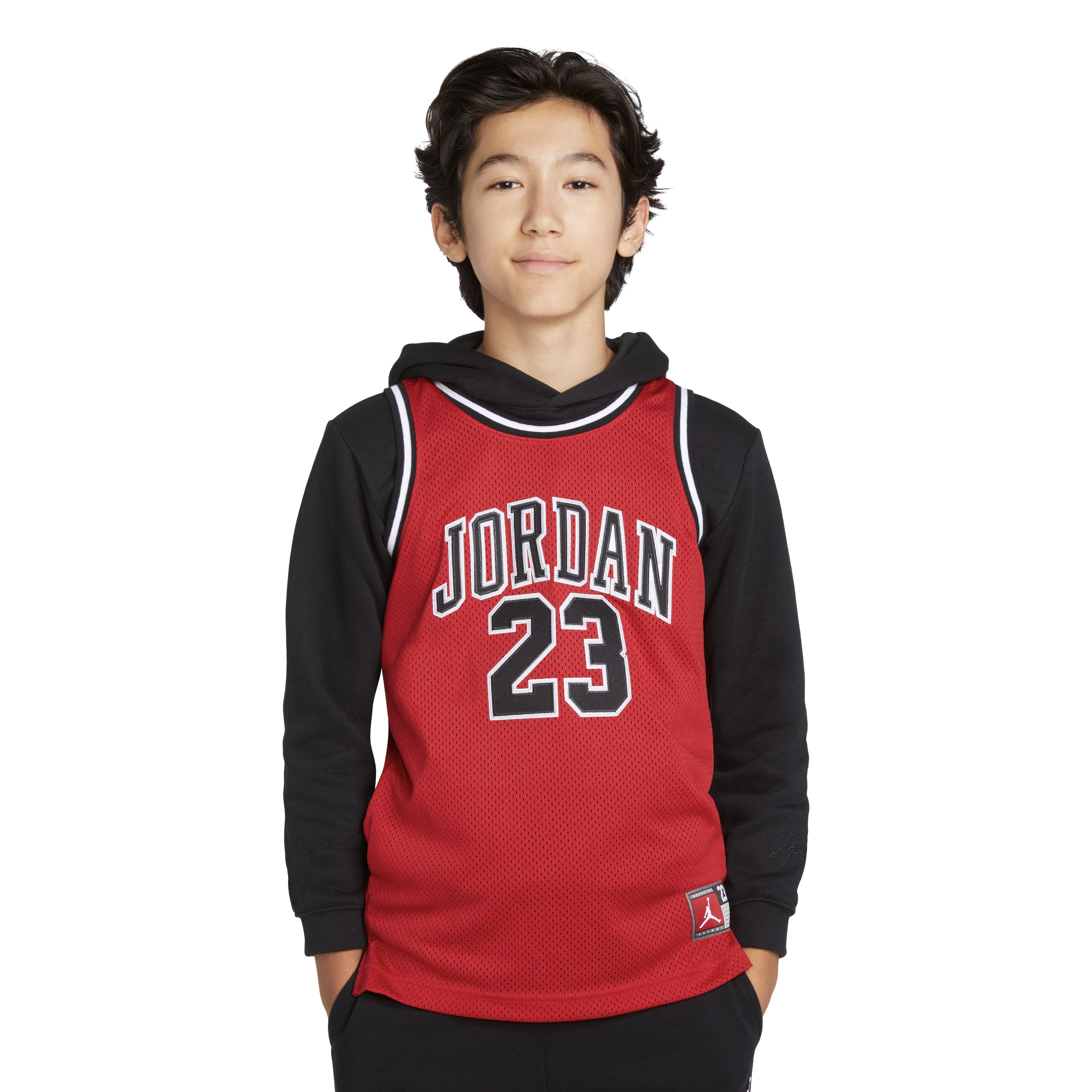 Jordan Boys 23 Jersey - Black/Red Size M