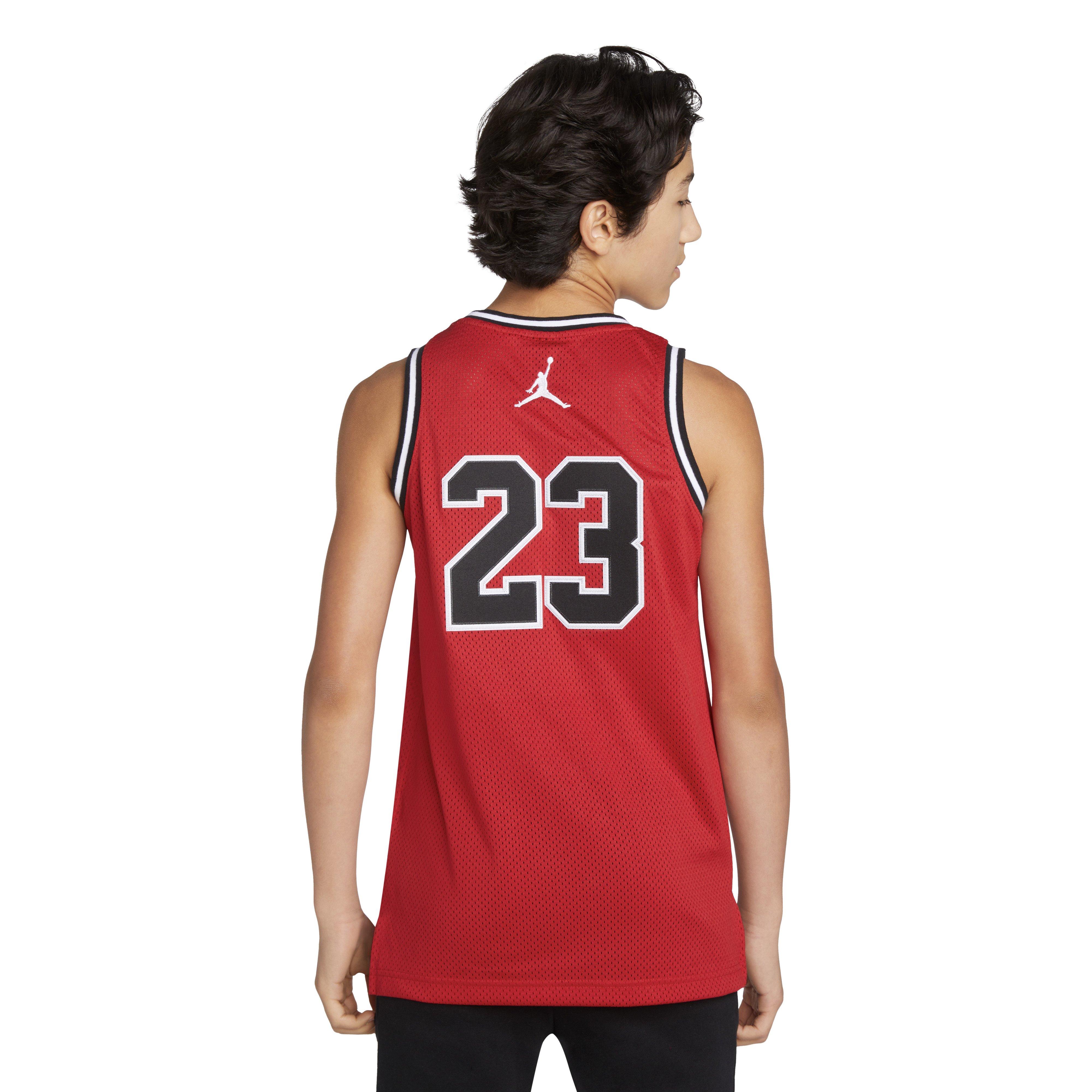 Jordan Boys 23 Jersey - Black/Red Size M