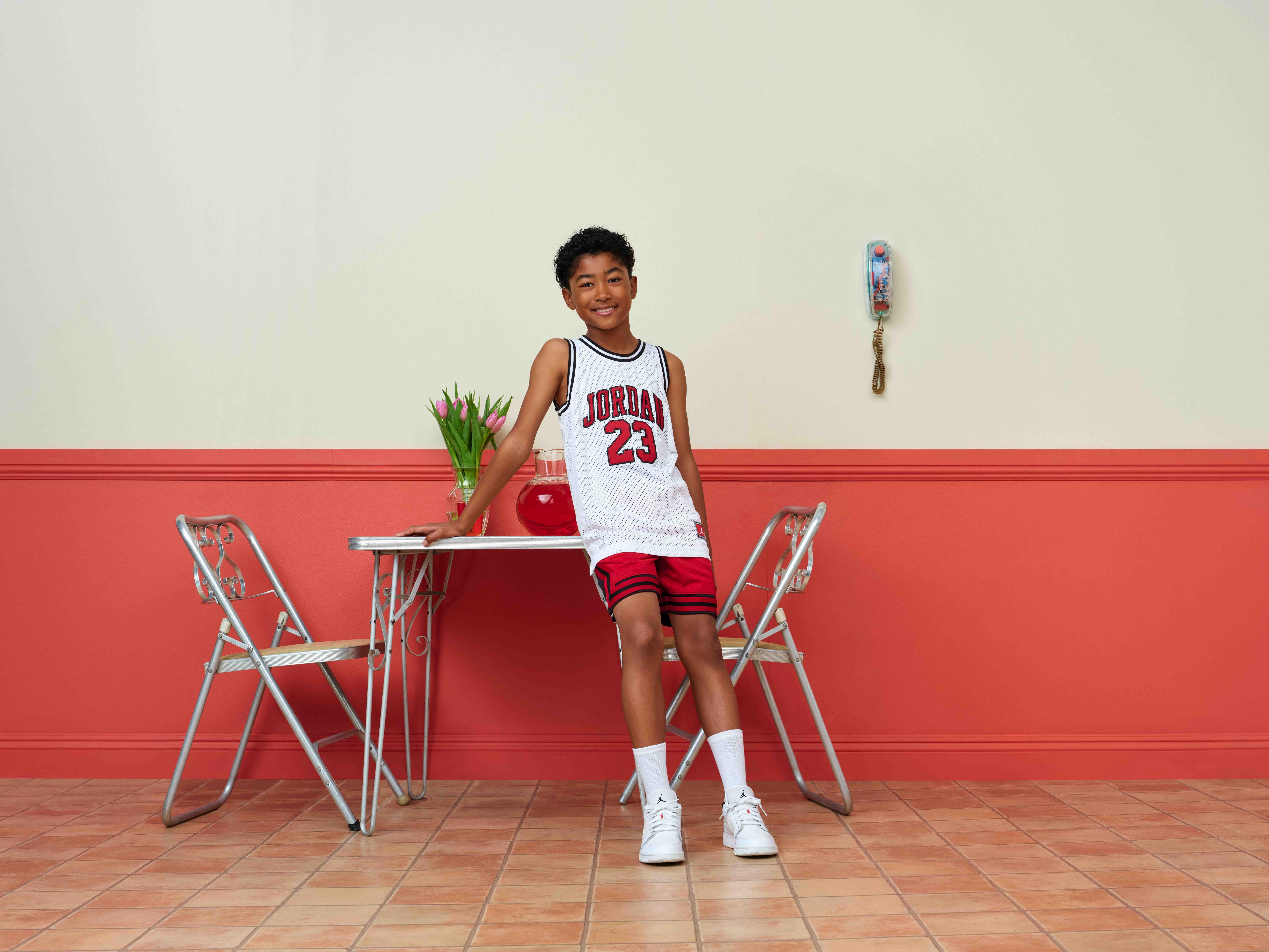 Jordan 23 Big Boys' White Jersey