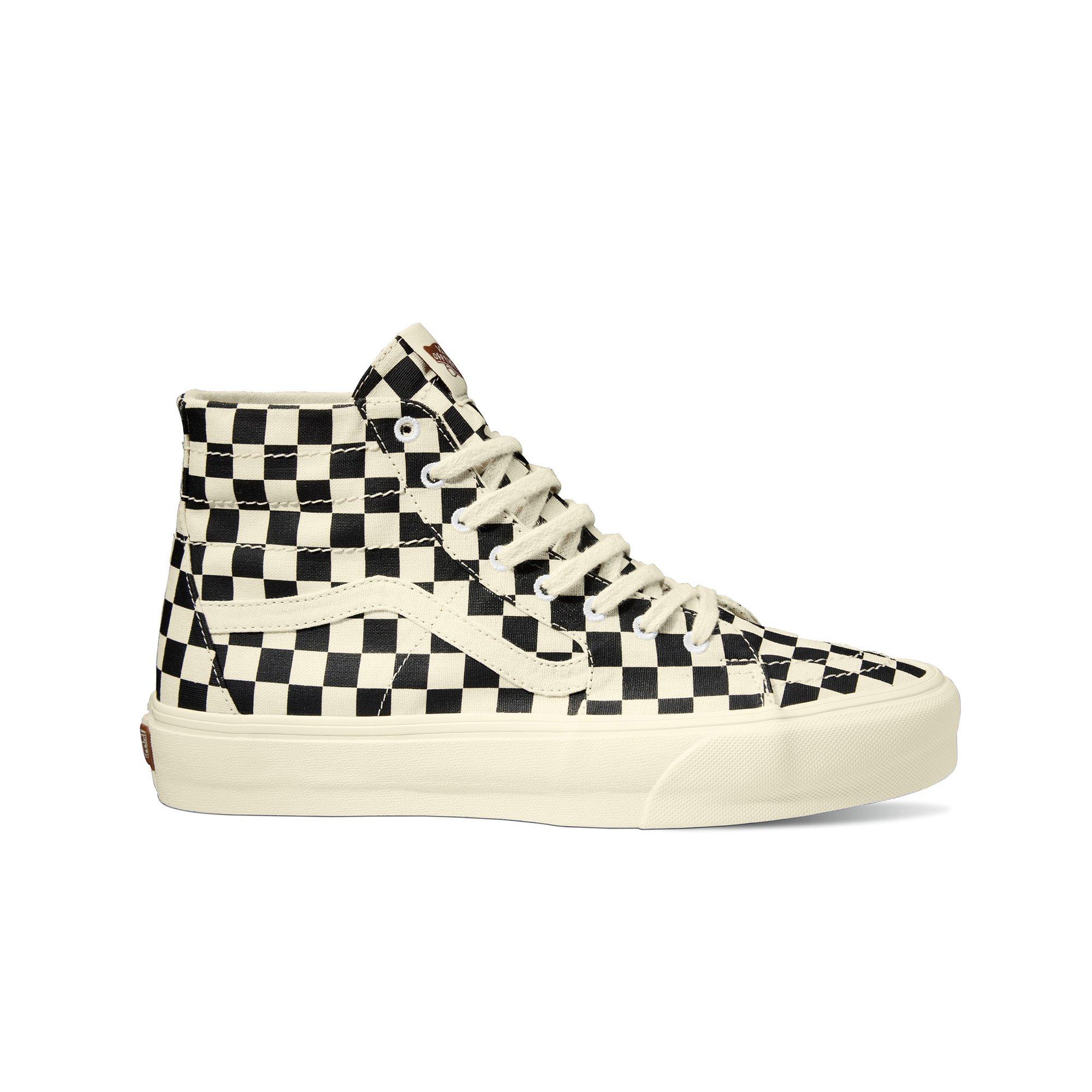 Womens high outlet top checkered vans