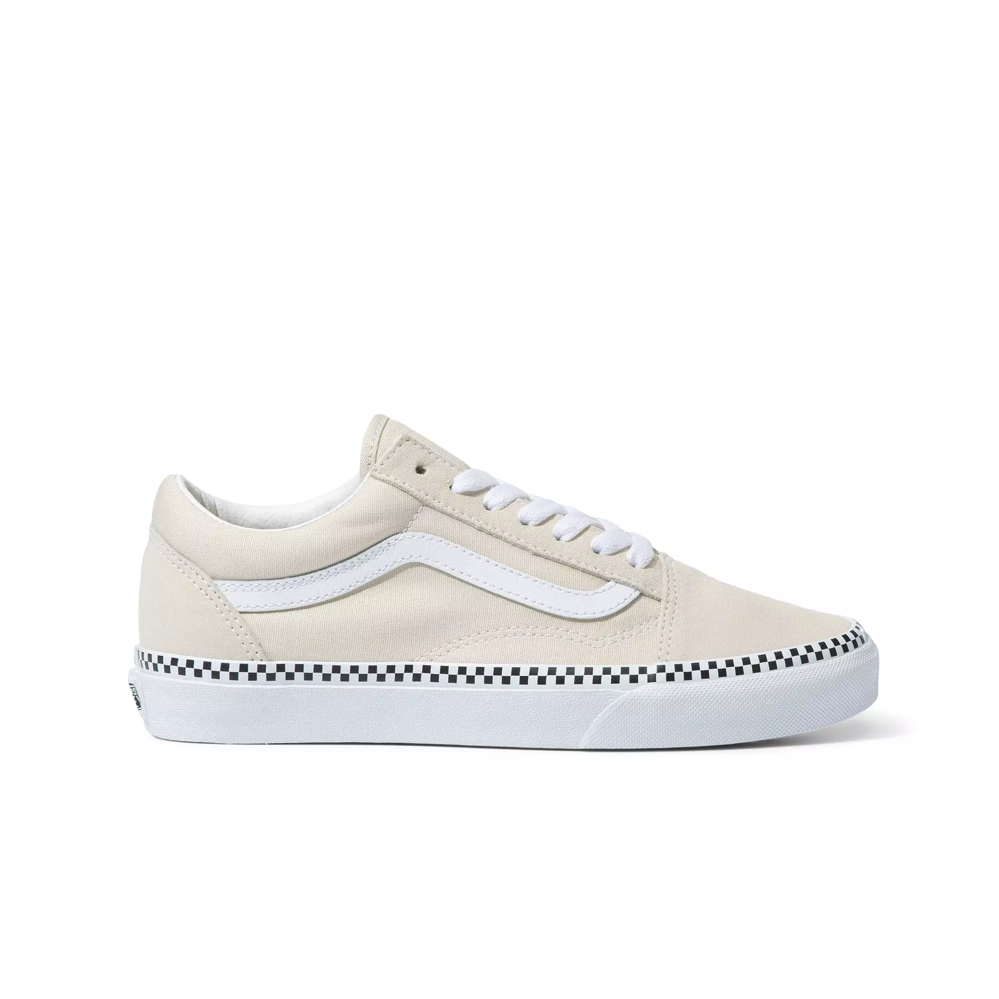 Vans Old Skool Checkerboard "Turtledove" Women's Shoe - OFF-WHITE