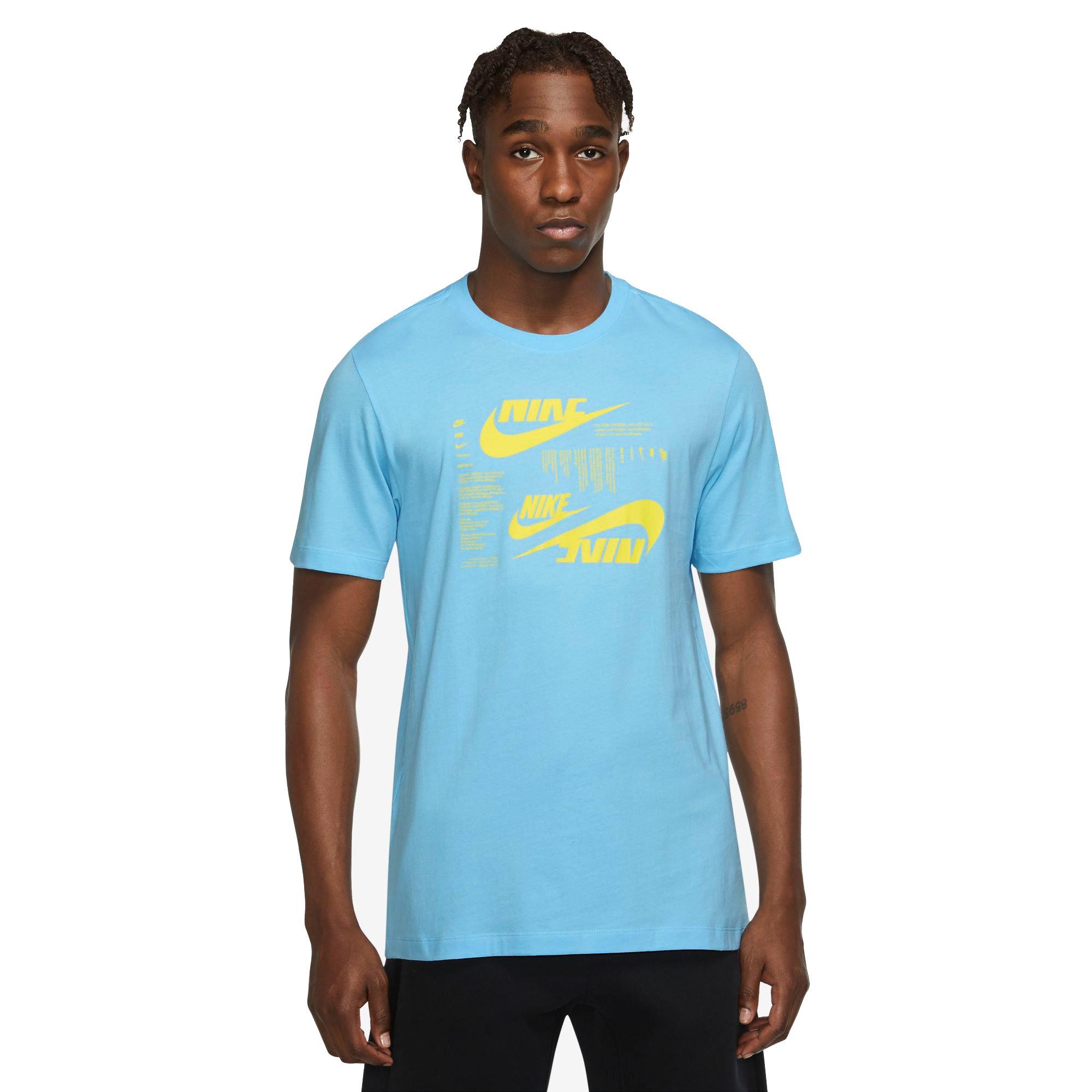 Yellow and blue store nike shirt