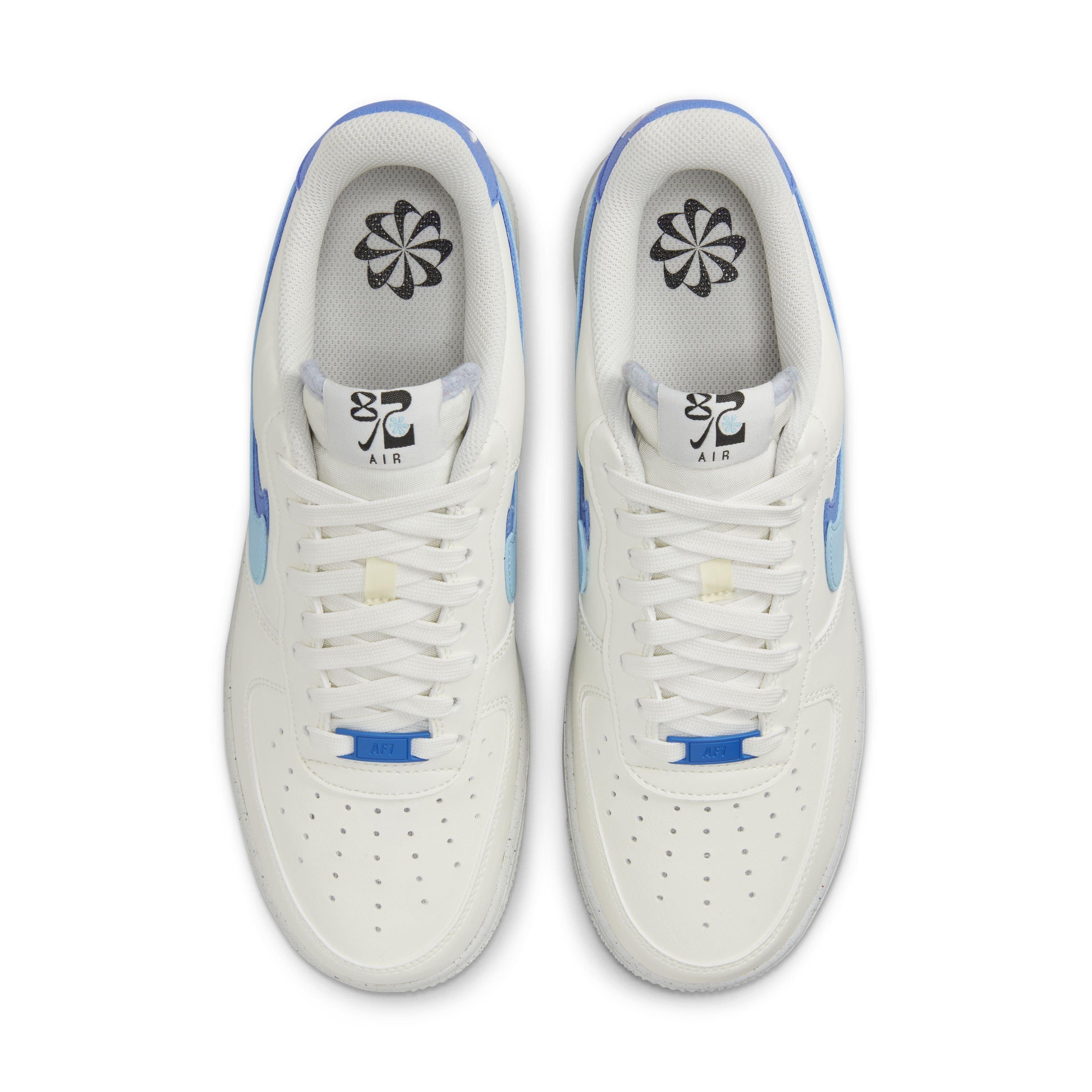 Buy Nike Mens Air Force 1 07 LV8 DQ7658 100 White/Black - Size 15, Blue  Chill Blue Chill White, 15 at