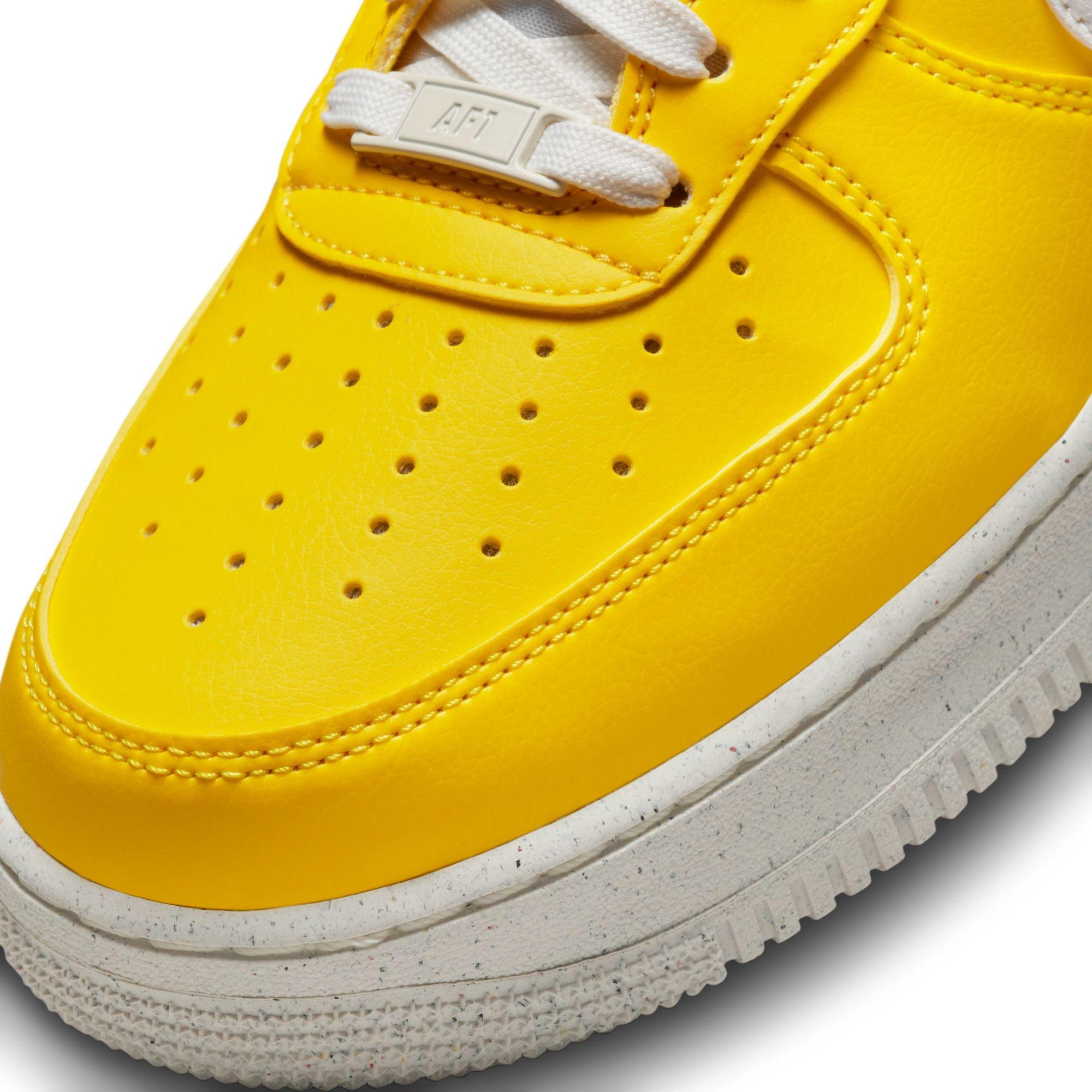 NIKE Men's Air Force 1 07 LV8 Utility, White/White-Black-Tour Yellow, 12 M  US