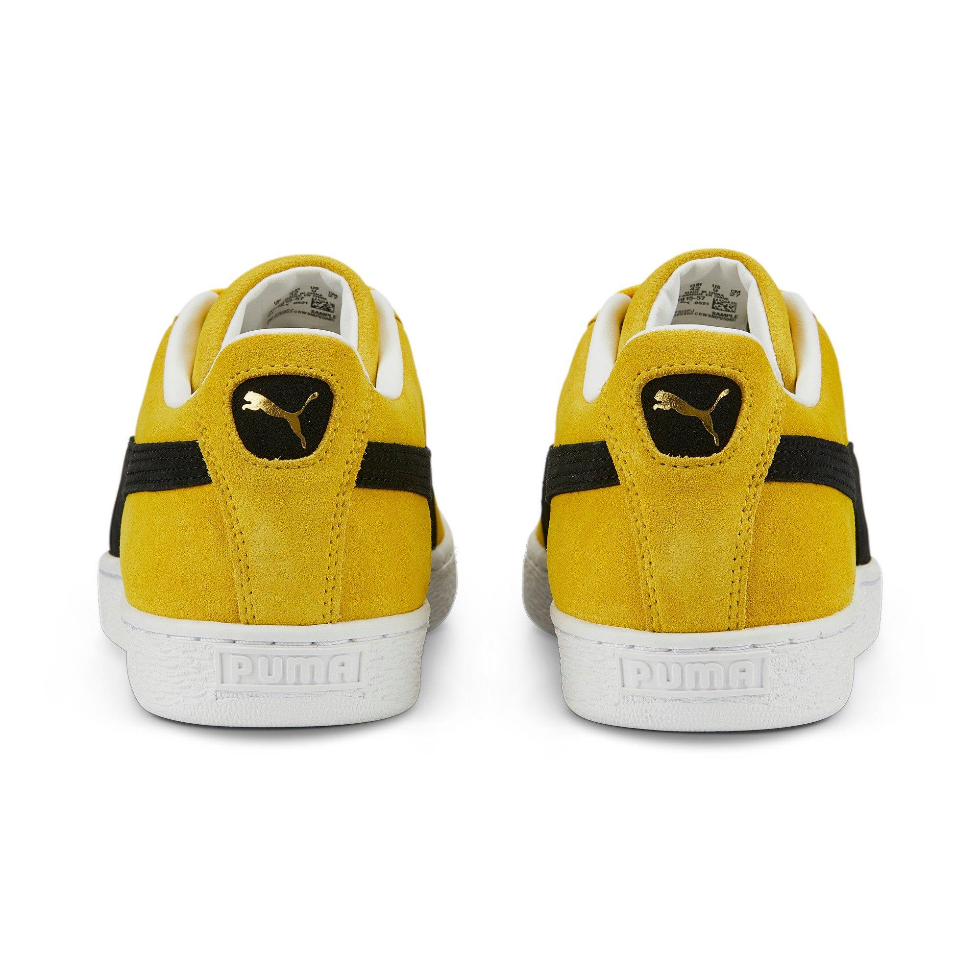 Black and yellow puma cheap suede