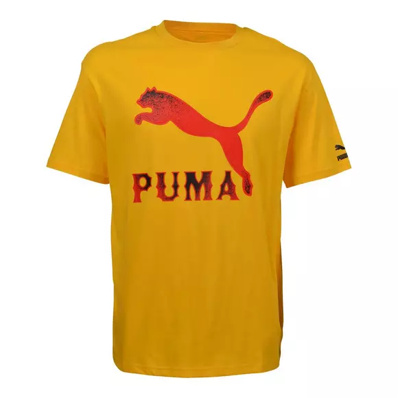 Puma Men's Flame Tee - Yellow - Hibbett | City Gear
