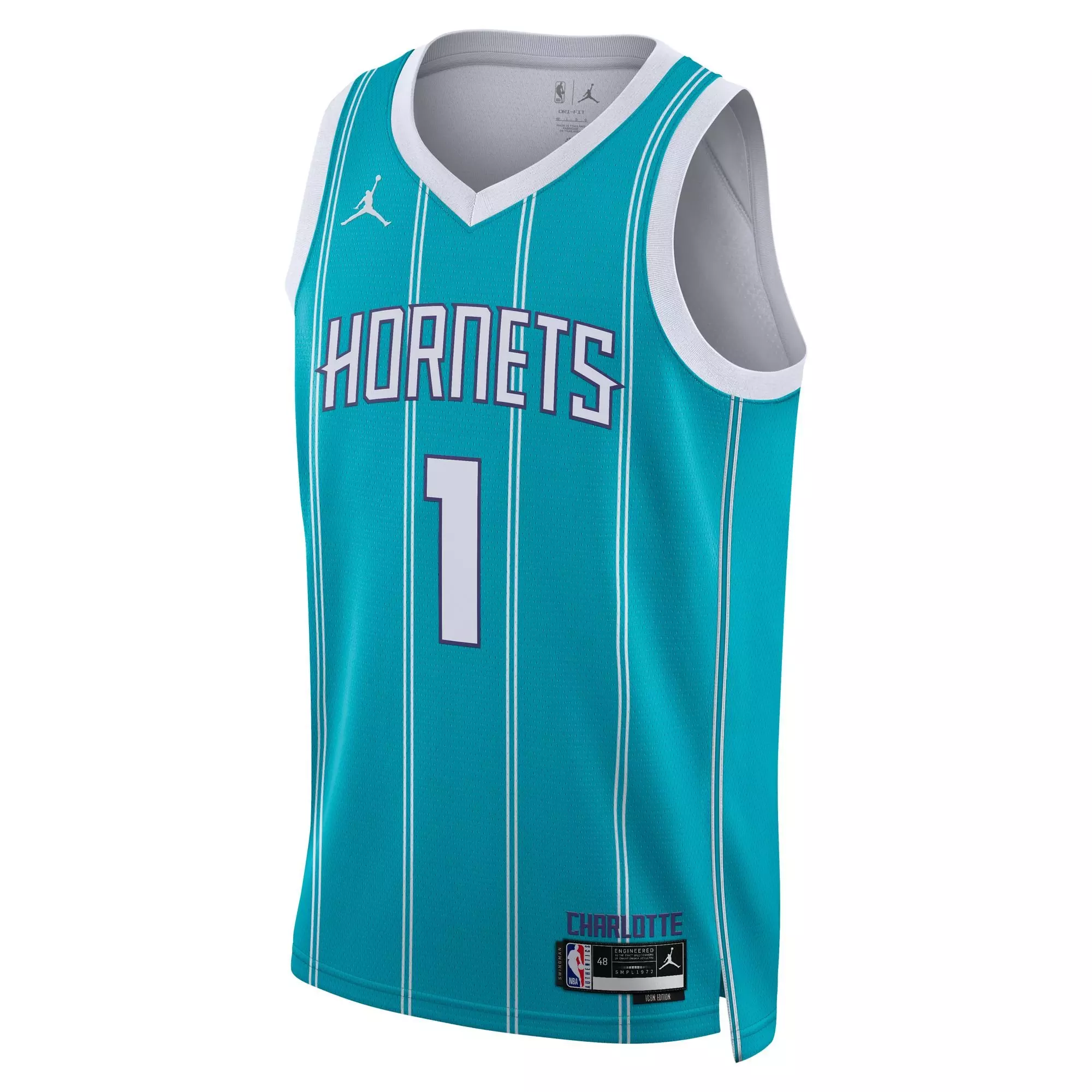 Jordan Men's Charlotte Hornets Lamelo Ball 2022-23 Icon Edition Swingman Jersey - TEAL