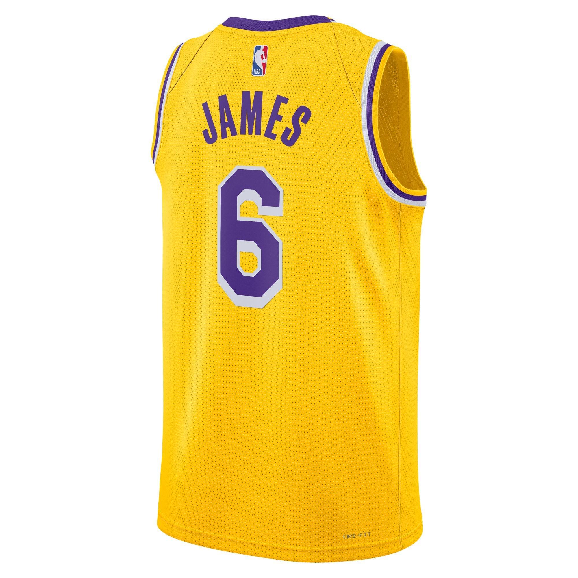 Nike Men's LeBron James Los Angeles Lakers 2022 City Edition Swingman Jersey, White, Size: XS, Polyester