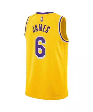 Lebron James #23 Lake Custom Yellow Mamba Edition LA Lakers Jersey Size  Large,  in 2023