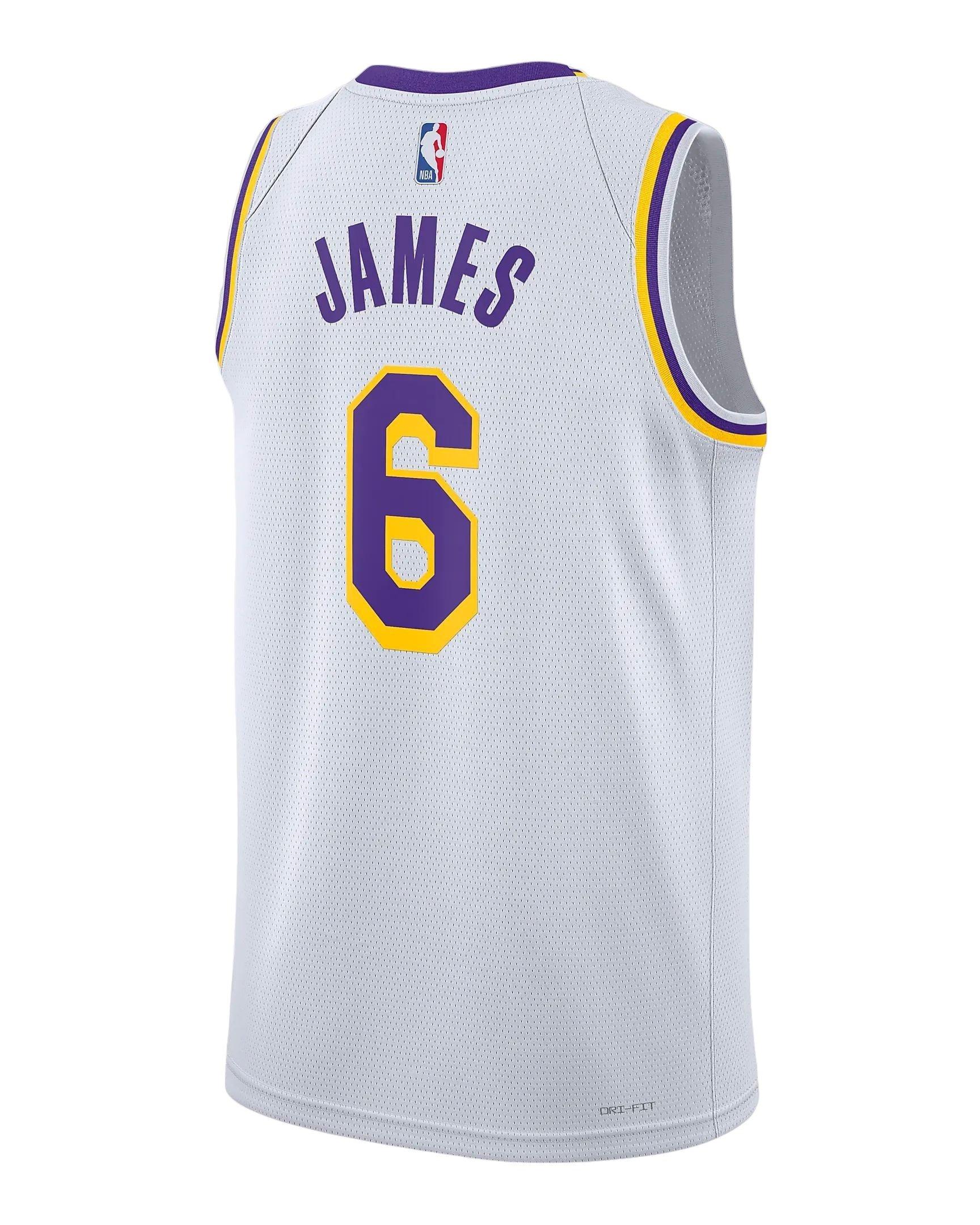 LeBron James Los Angeles Lakers 2022/23 Select Series Nike Men's Dri-Fit NBA Swingman Jersey in Purple, Size: Small | FD4093-580