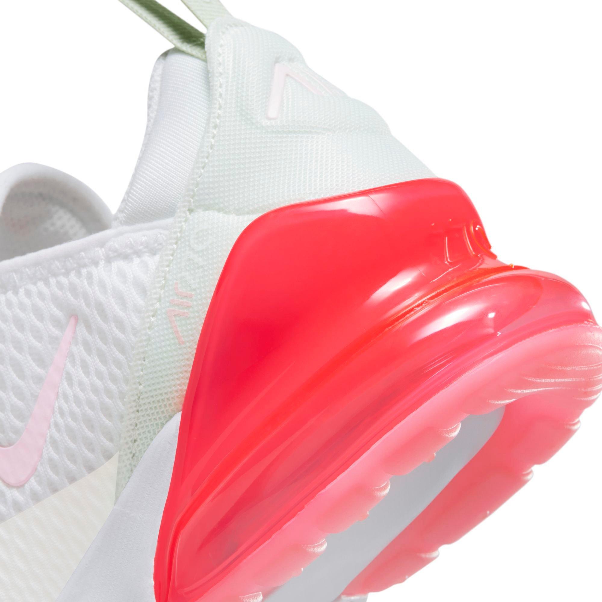 White & pink air max outlet 270 knit trainers junior