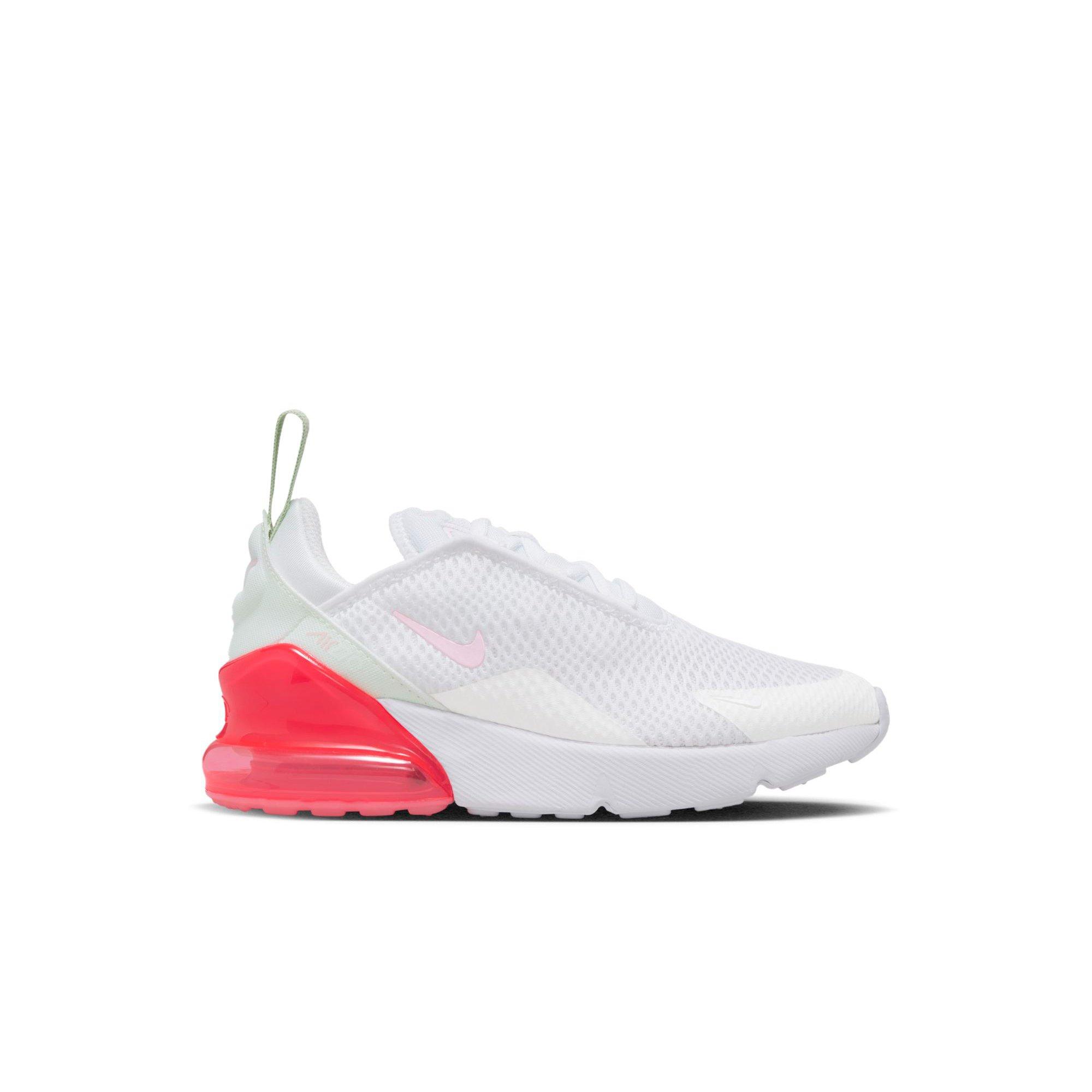 White & pink air shop max 270 knit trainers