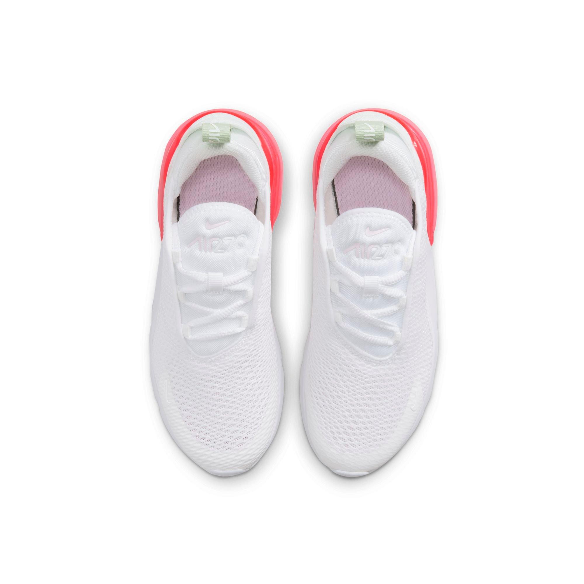 Nike Air Max 270 White/Pink Foam/Honeydew Grade School Girls