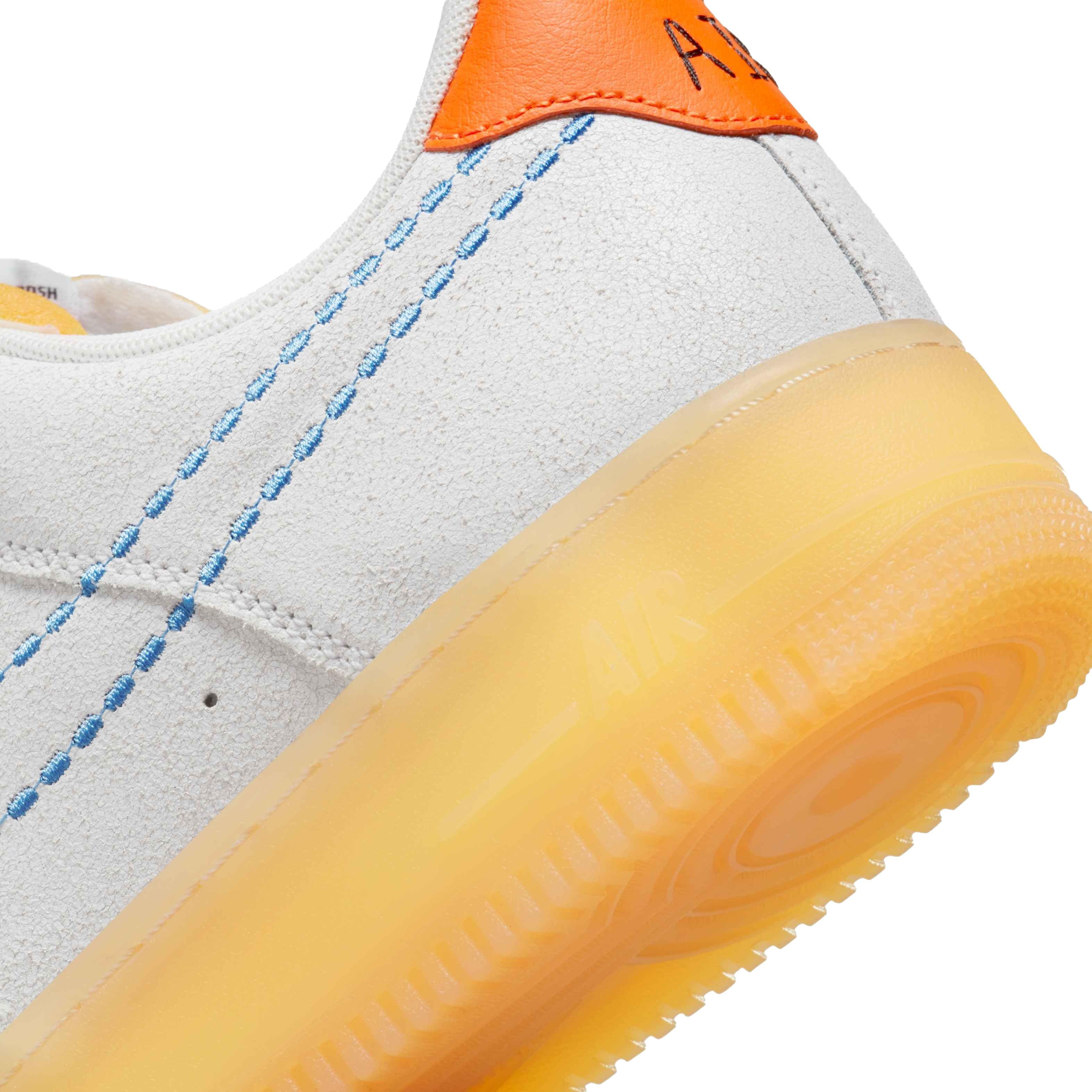 Nike Air Force 1 `07 LV8 - White / University Blue / Safety Orange – Kith