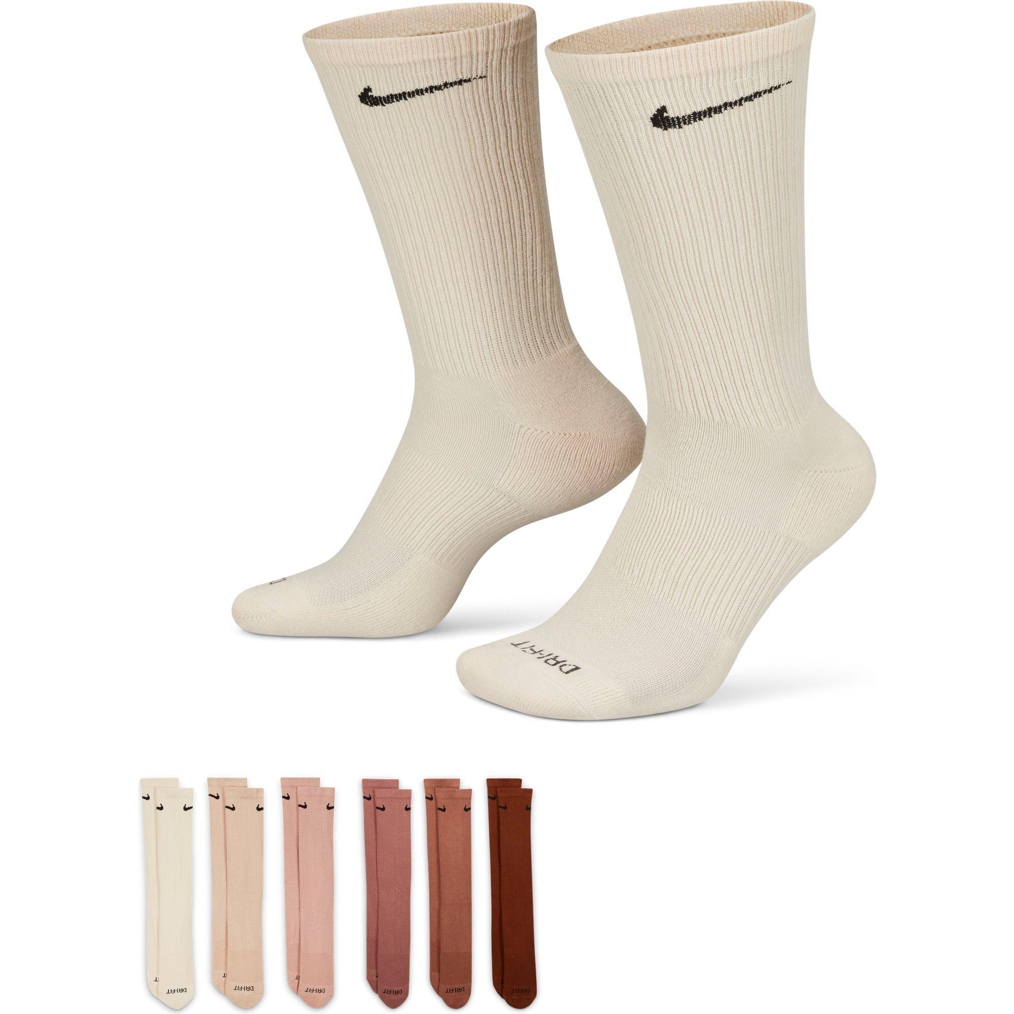Nike Everyday Plus Cushioned Training Crew Socks (6 Pairs)-Assorted -  Hibbett