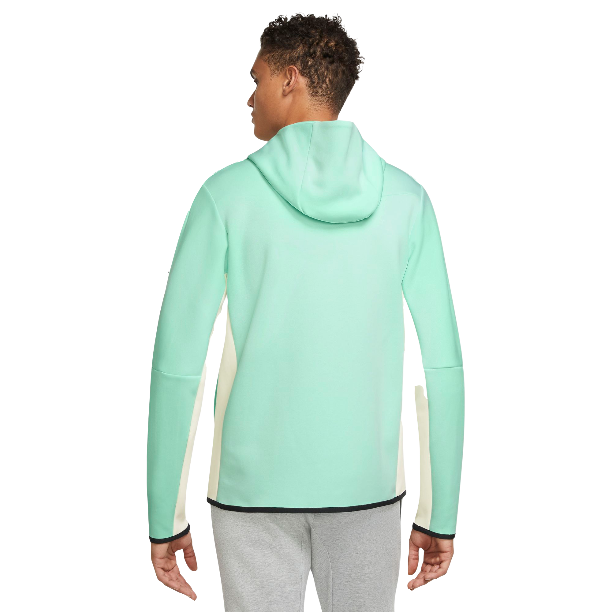 Nike Men's Sportswear Tech Fleece Full-Zip Hoodie-Mint - MINT Thumbnail View 2