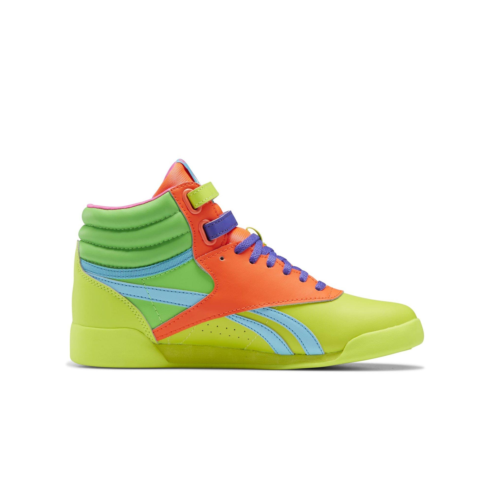 Reebok freestyle hot sale hi rainbow