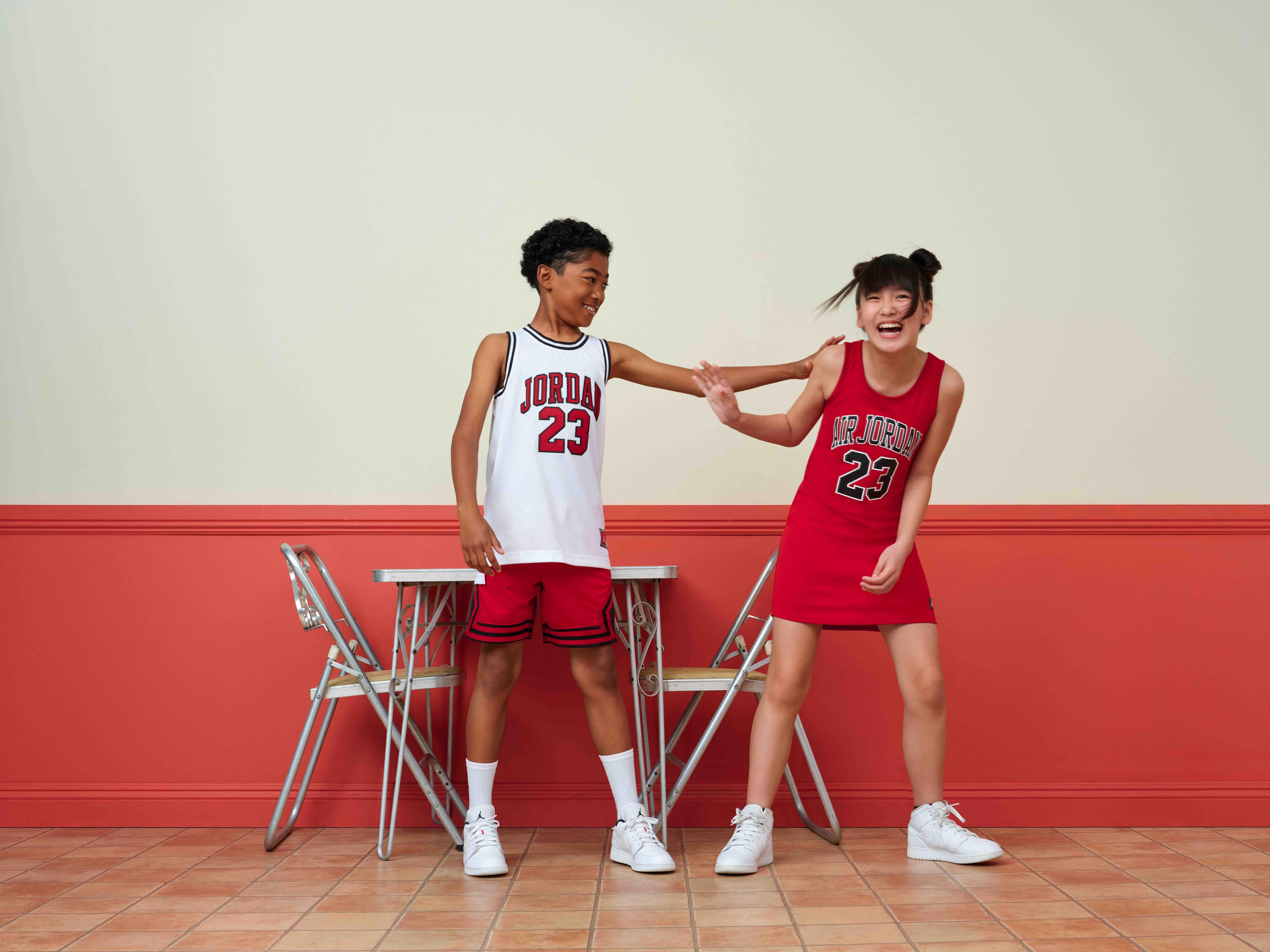 NWT Nike Air Jordan Jersey Dress Bred Girls/Teens Sz L FREE SHIPPING!!