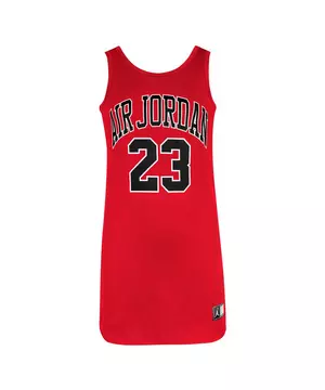 Jordan Big Girls' HBR Jersey Dress, Red, Size: Medium, Polyester