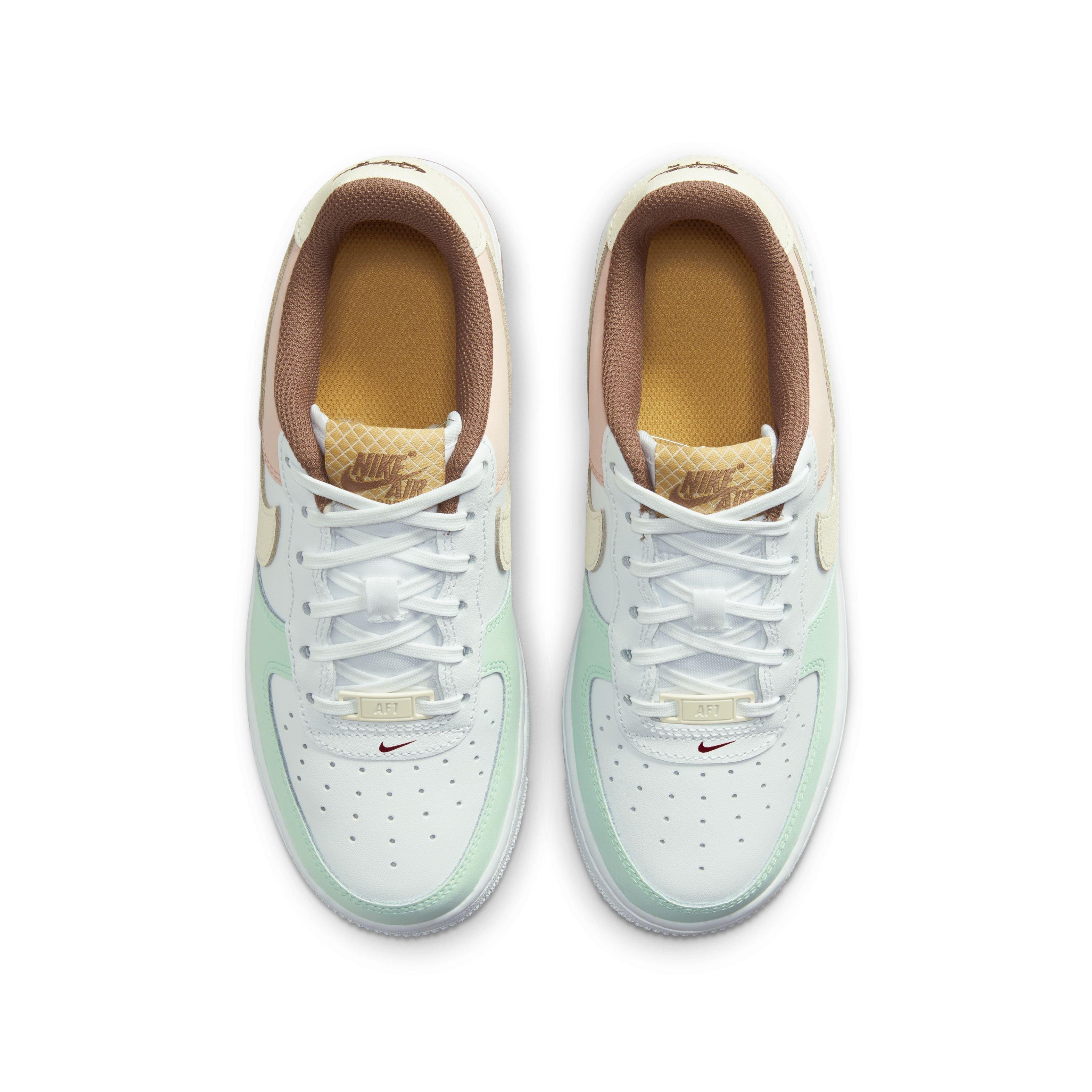 Nike Air Force 1 LV8 White/Coconut Milk/Mint Foam Grade School Girls'  Shoe - Hibbett