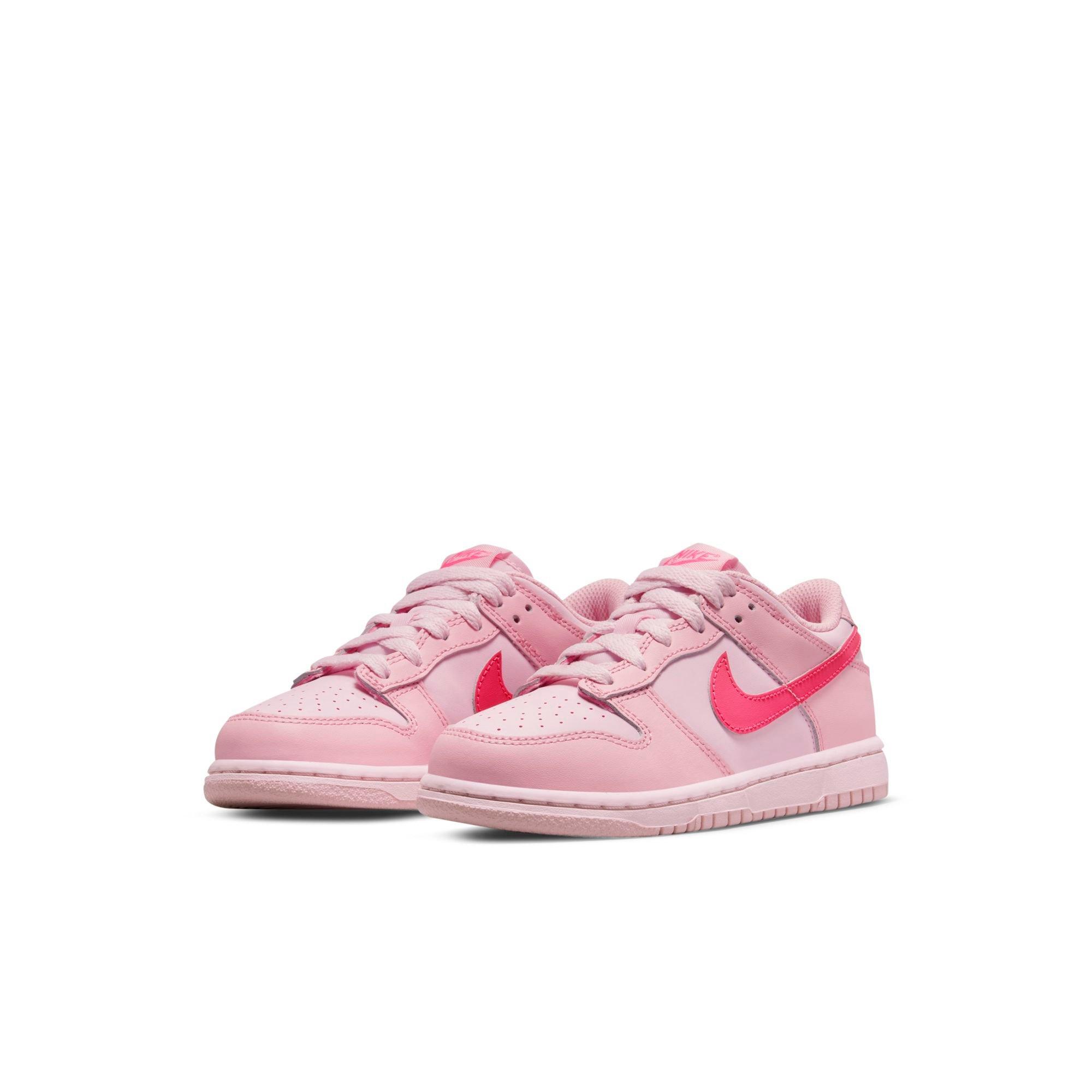 Nike Dunk Low Med Soft Pink/Pink Foam/Hyper Pink Toddler Girls' Shoe -  Hibbett