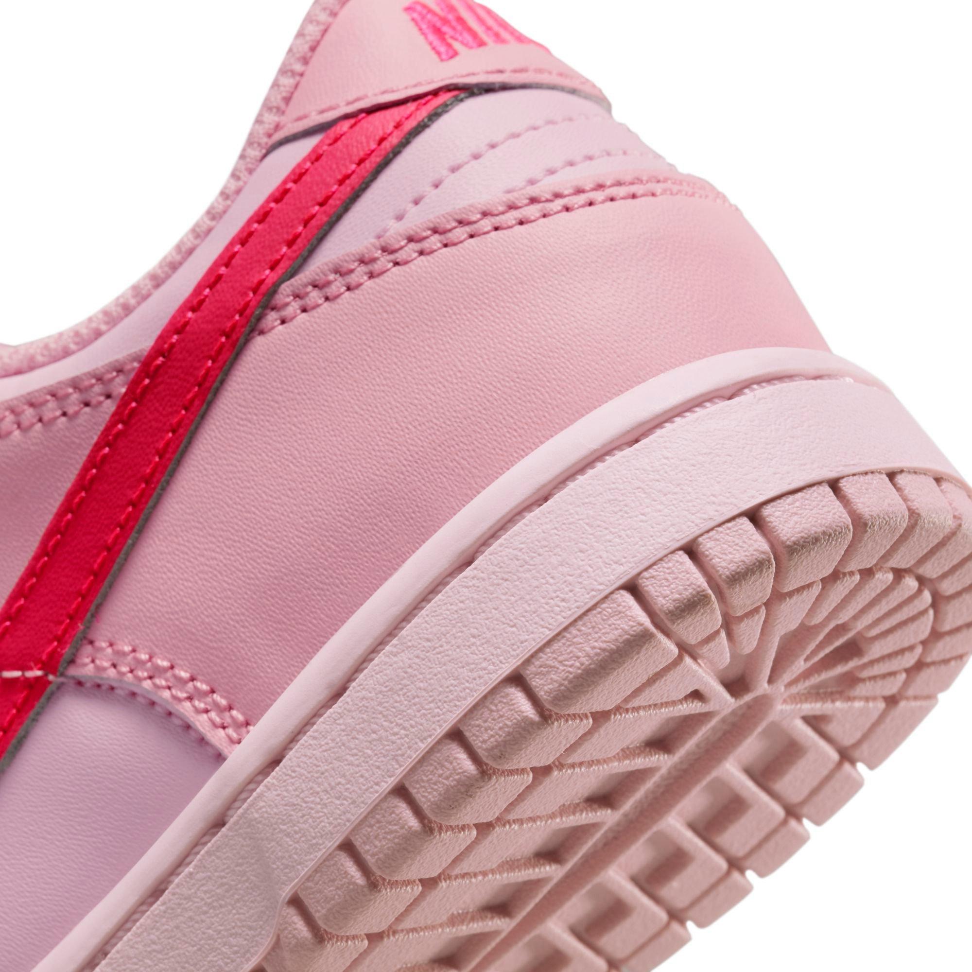 Nike Dunk Low Med Soft Pink/Pink Foam/Hyper Pink Toddler Girls' Shoe -  Hibbett