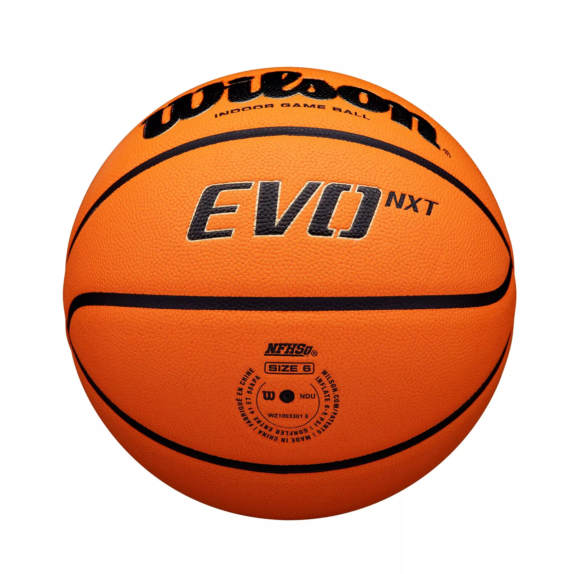 Wilson NCAA Evo NXT Game Basketball 29.5 - ORANGE
