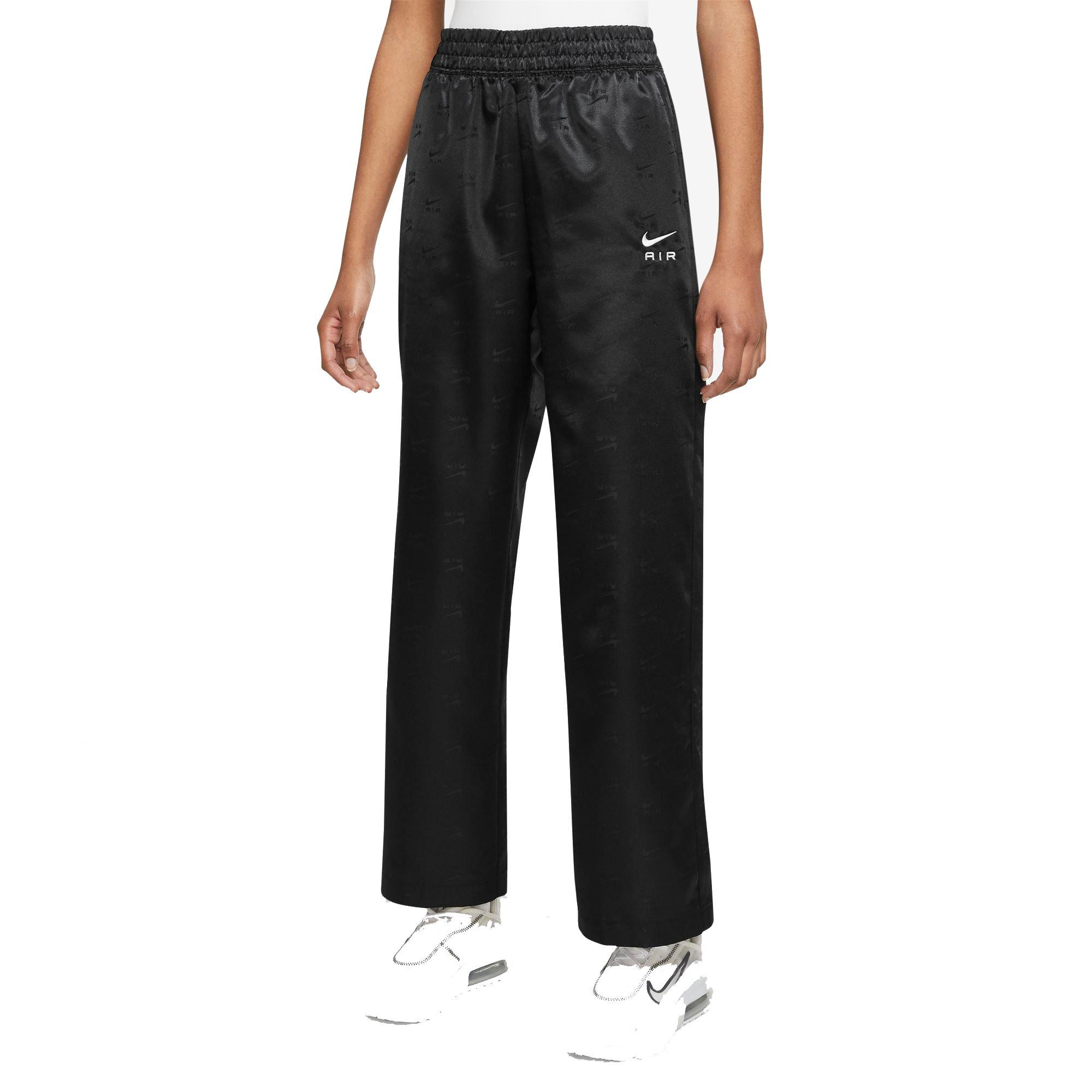 Nike Women's Air Satin Wide-Leg Pants-Black - Hibbett