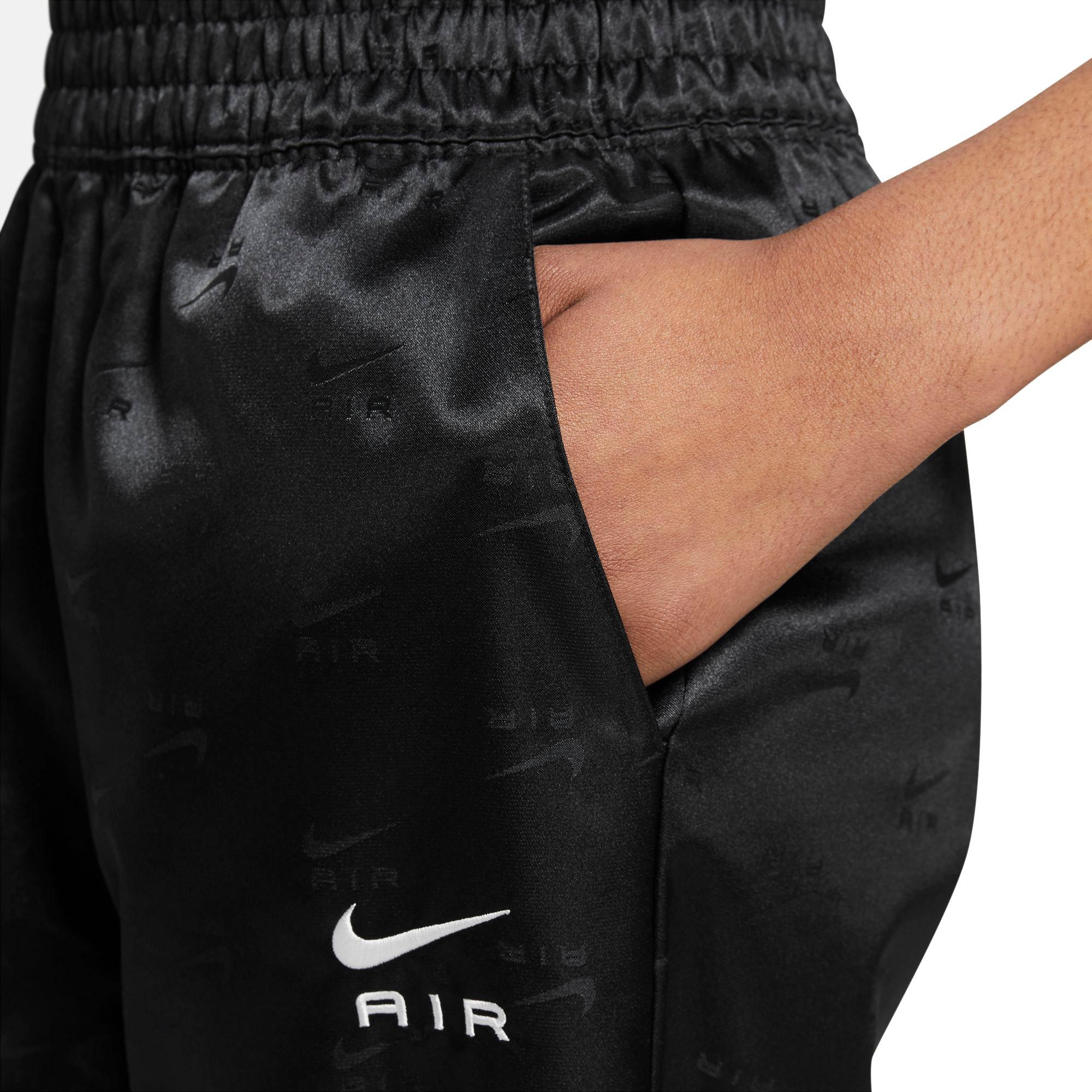 Nike Women's Air Satin Wide-Leg Pants-Black - Hibbett