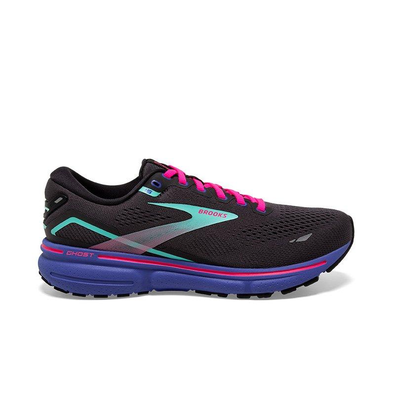 Brooks Ghost 15 Black Teal Pink Women s Running Shoe Hibbett