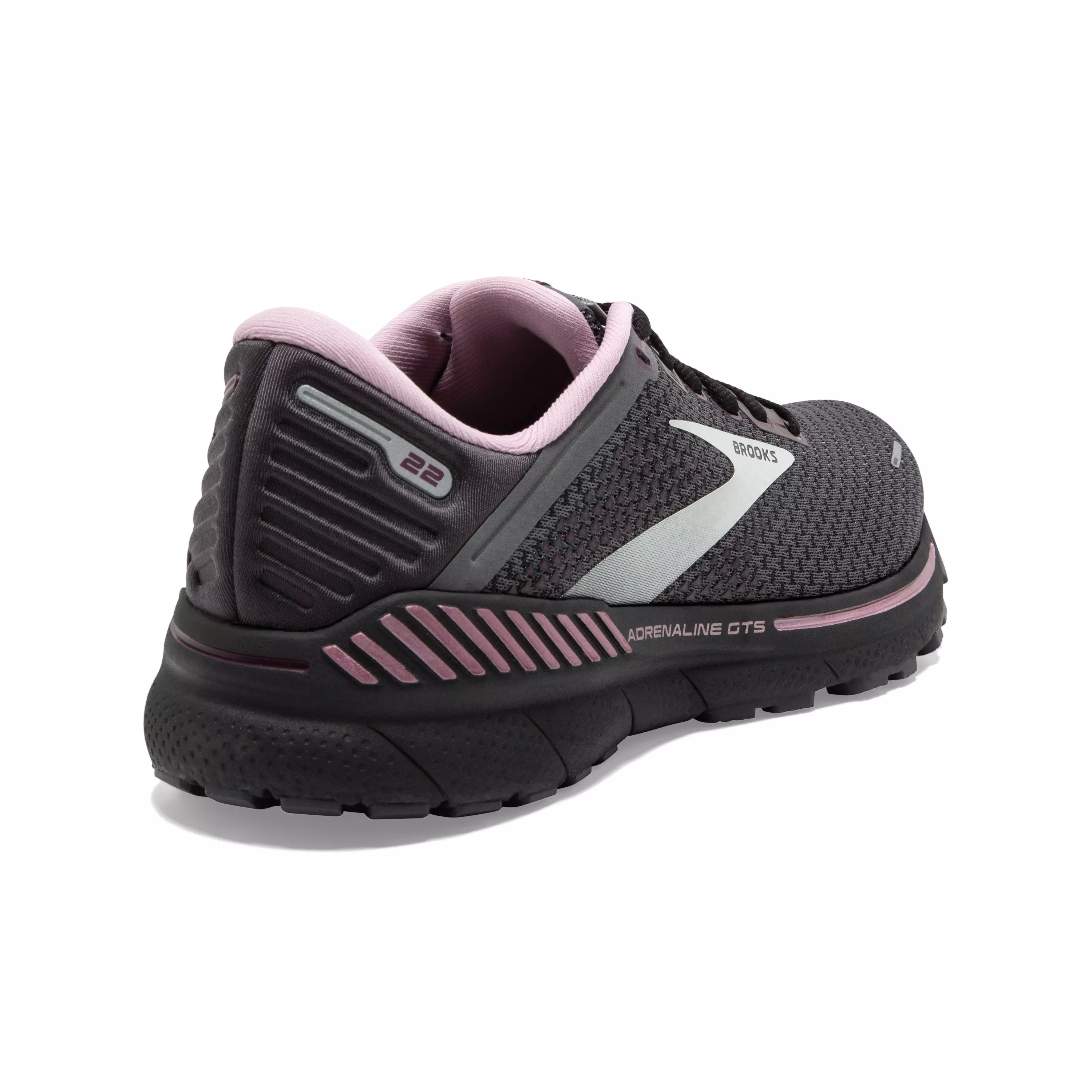 Brooks Adrenaline GTS 22 Wide "Pearl/Black/Metallic" Women's Running Shoe - BLACK/PURPLE