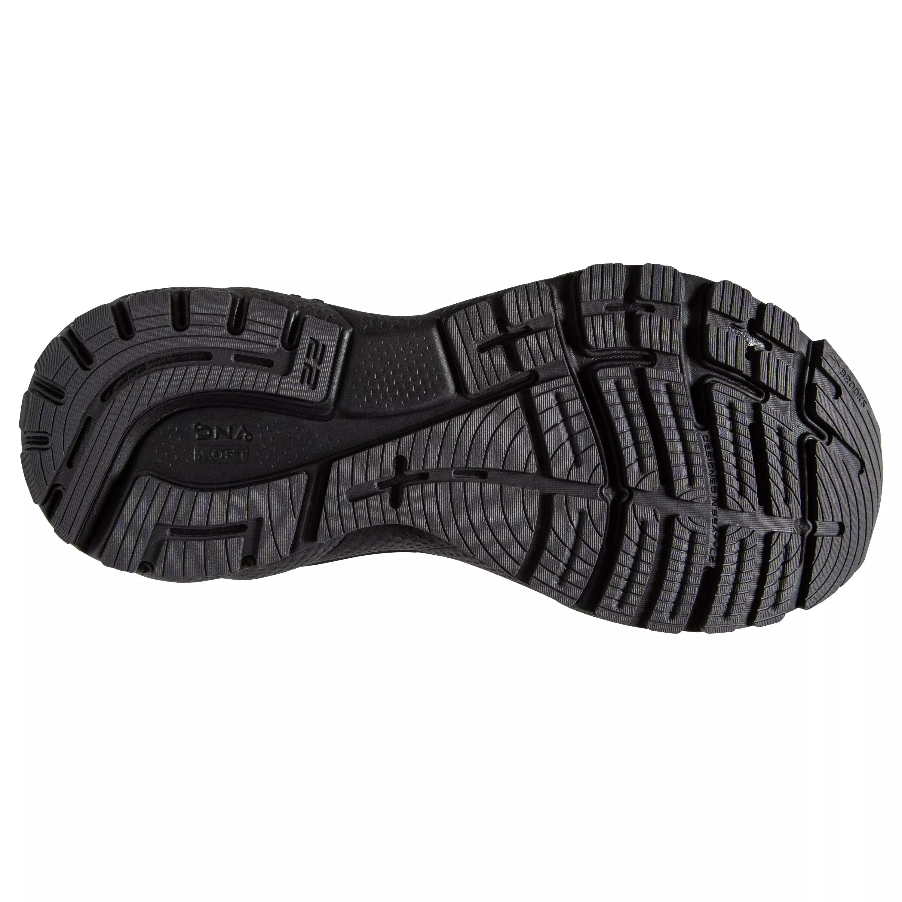 Brooks Adrenaline GTS 22 Wide "Pearl/Black/Metallic" Women's Running Shoe - BLACK/PURPLE