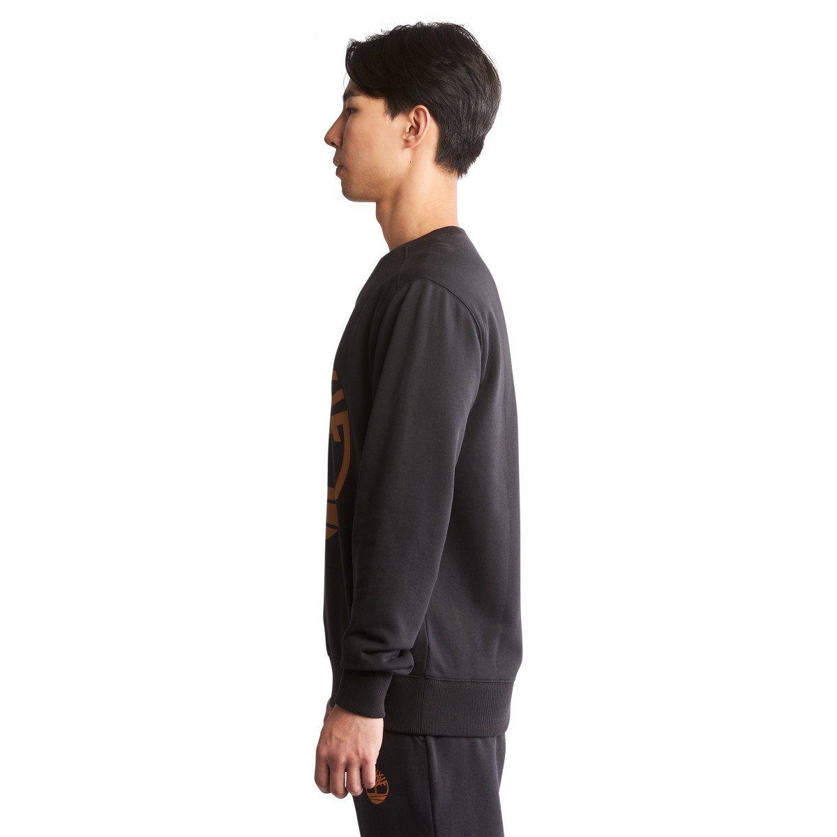 Timberland Core Tree Logo Crew Neck Long Sleeve Men's Black Tee