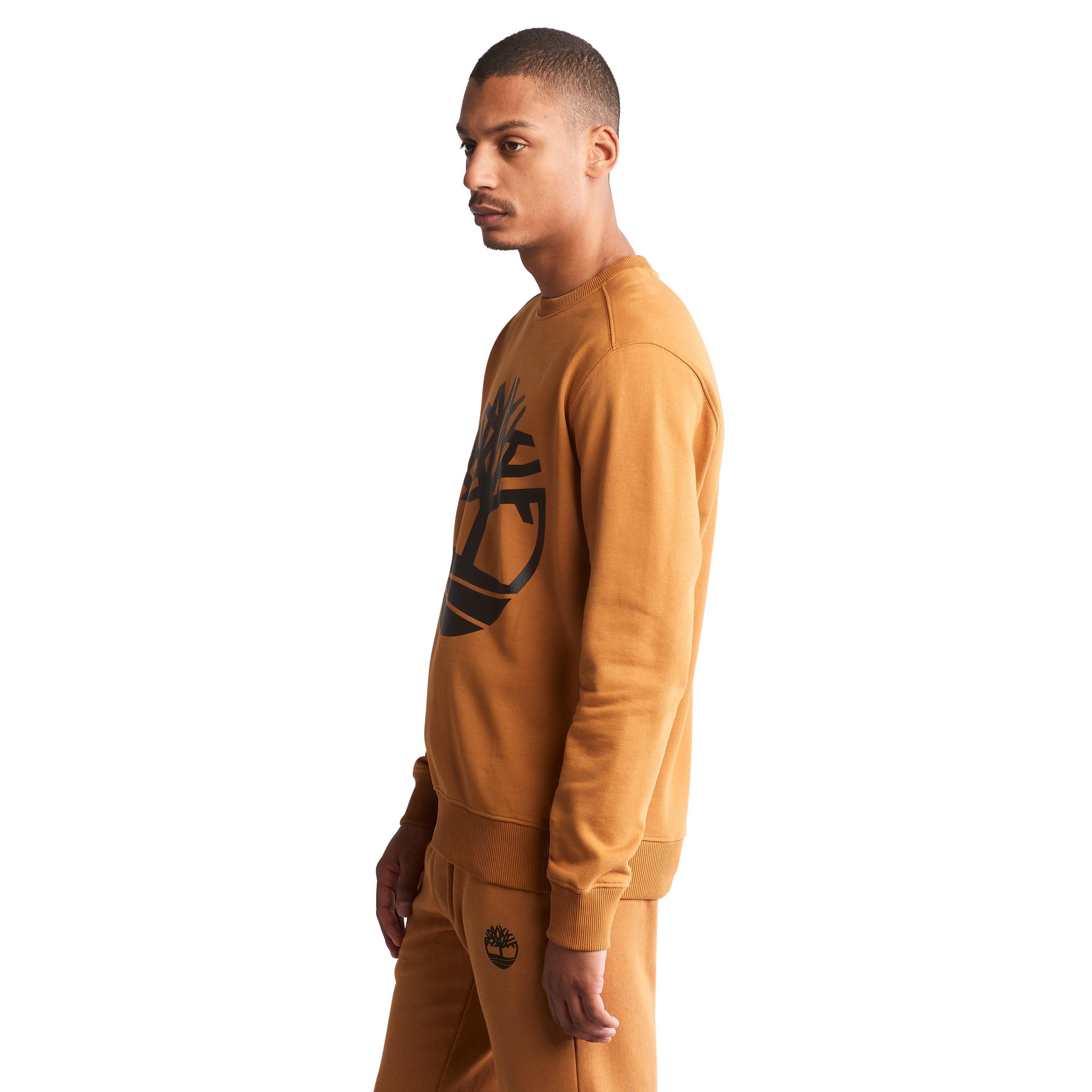 Timberland Core Tree Logo Crew Neck Long Sleeve Men's Wheat Tee