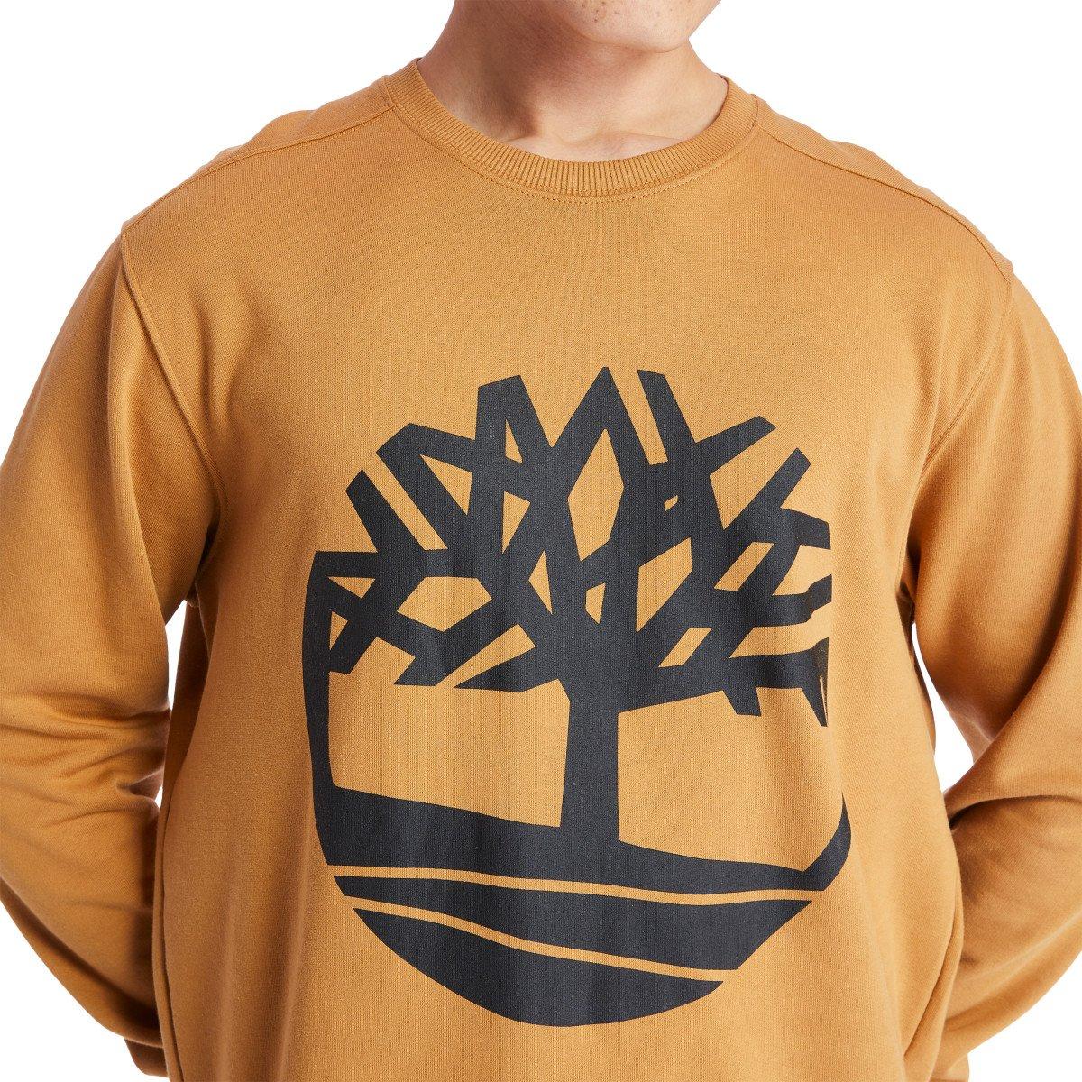 Timberland Core Tree Logo Crew Neck Long Sleeve Men's Wheat Tee