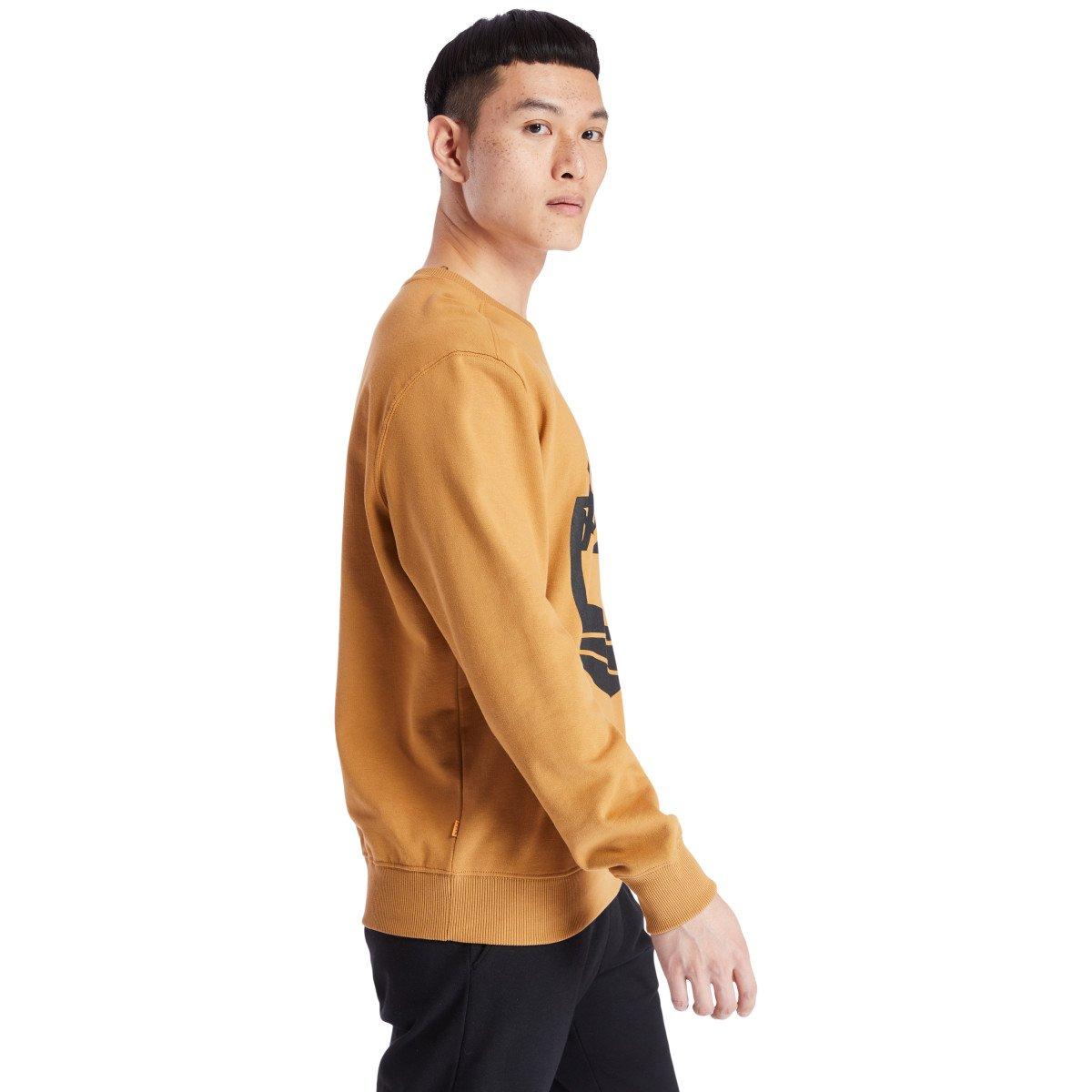 Timberland Core Tree Logo Crew Neck Long Sleeve Men's Wheat Tee