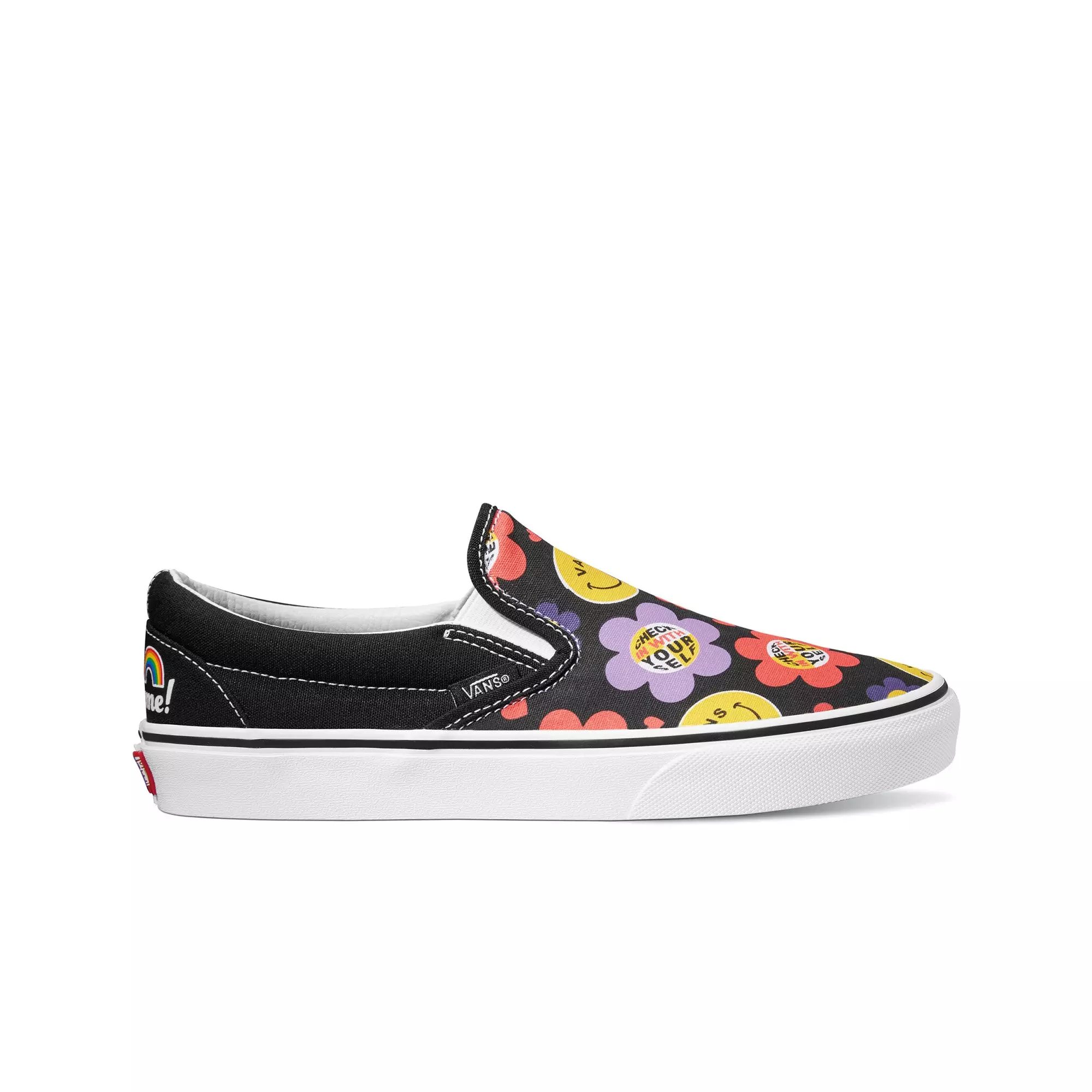 Vans Classic Slip-On "Rad Happy" Unisex Shoe - BLACK/MULTI