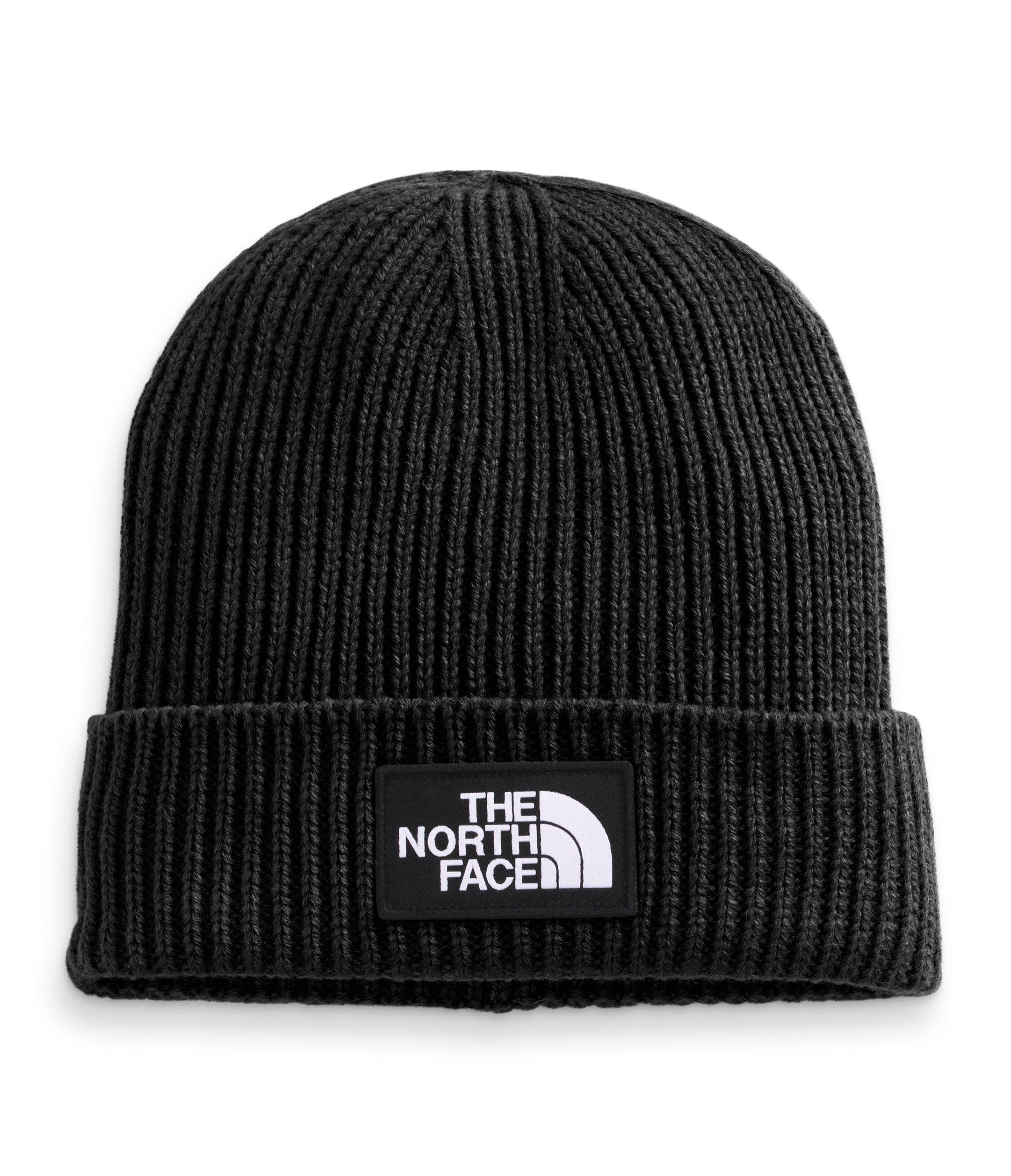 The North Face Logo Boxed Cuff Beanie-Black - BLACK Thumbnail View 2